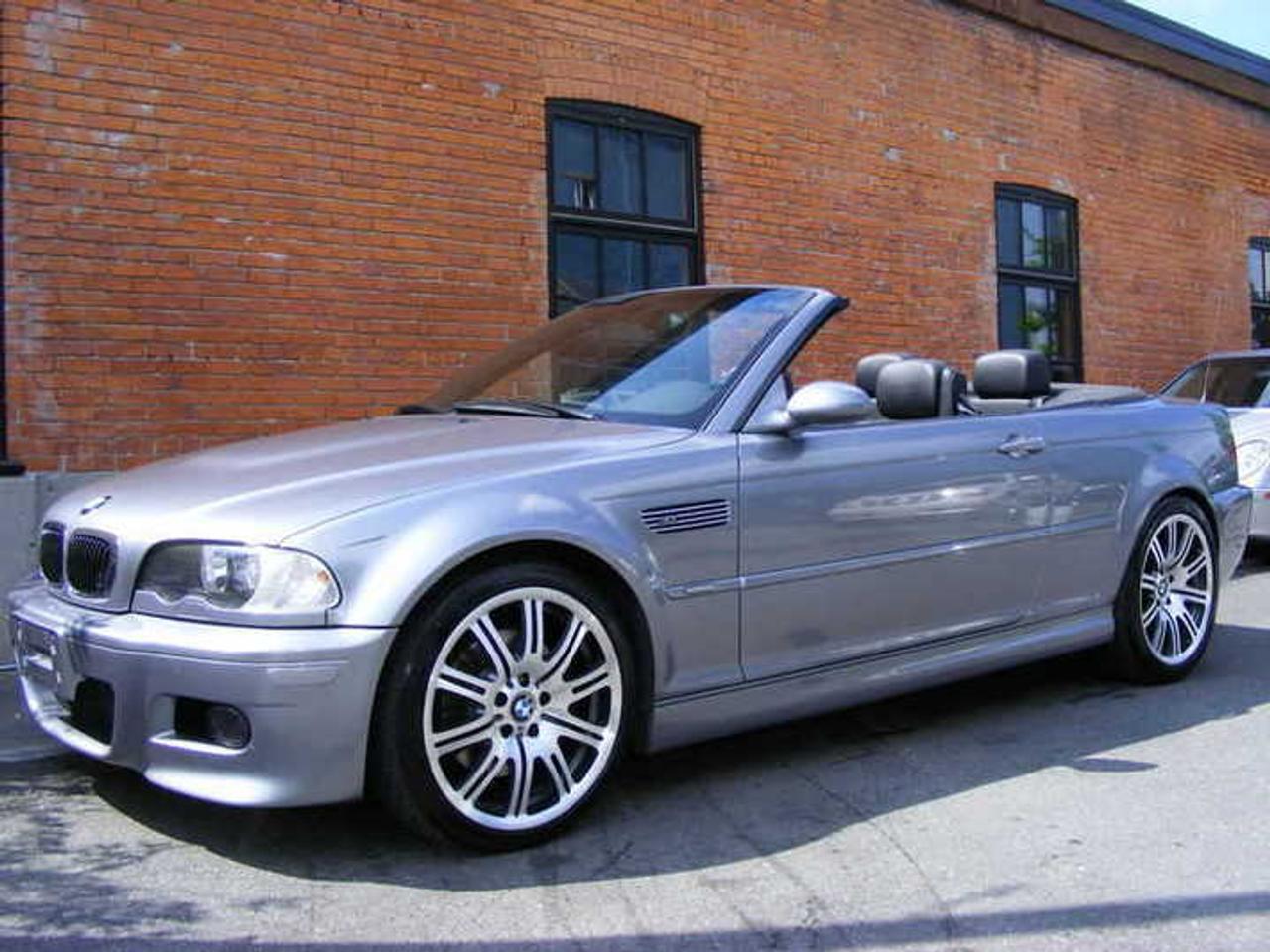A local fully equipped BMW M3 Convertible. Grey on Black leather Black power top, 19\ wheels, SMG shift, heated seats. 
Well maintained and just serviced. Lease or Finance. All trades accepted 
Email Rob@bluestarmotors.com  Phone: 604.649.1975 
 
dlr10290
www.bluestarmotors.com