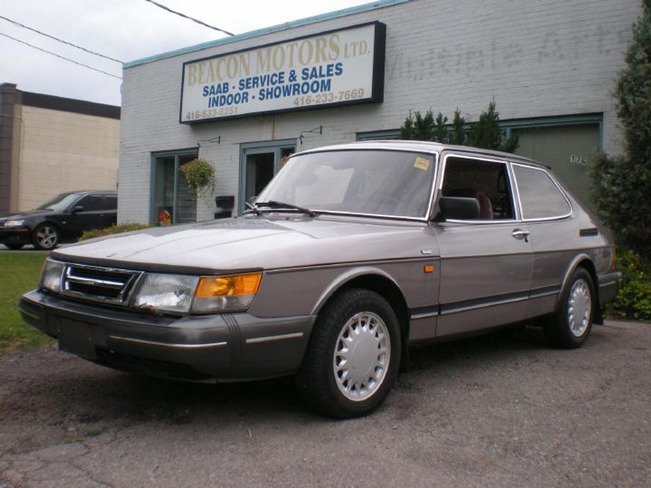 ONLY ONE OWNER FROM NEW!!! RECENT TRADE AT BEACON MOTORS LTD FROM ANOTHER REGULAR CUSTOMER!! VERY CLEAN AND SOLID WITH NO RUST, CLASSIC SAAB HATCHBACK VERY HARD TO FIND!! WELL EQUIPPED W/ALLOY WHEELS, SUNROOF, POWER LOCKS, AUTOMATIC TRANSMISSION AND MORE!!! SOLD COMPLETE W/SAFETY CERT., AND E-TEST!! (ALL PRICE PLUS HST + LICENSE)