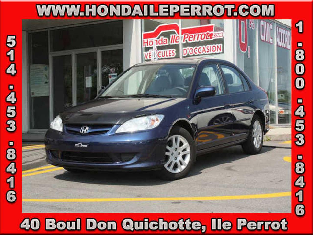 Used 2005 Honda Civic LX for sale in Ile Perrot, QC