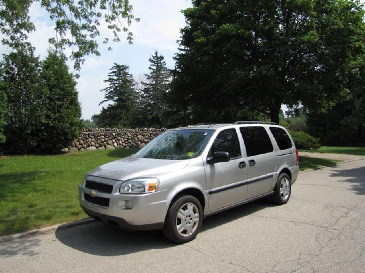 This 2006 Chevrolet Uplander LS EXTENDED!! QUADS!! GM LEASE RETURN!!! Van features a 3.5L V6 SFI 6 cyl Gasoline engine. It is equipped with a Automatic transmission. The vehicle is Silver with a Grey Cloth interior. Over 400 Better used cars in stock!! PLEASE CALL 1-866-348-8146 A+ Better Business Bureau rating!! Voted Guelphs Favourite dealer 2004-2009!! Since 1961. Taxes, licensing and $5.00 OMVIC fee are extra. WE ARE SELLING THIS ONE "AS IS" and we are required by law to state, even if this vehicle is perfect: &ldquo;Vehicle is not in roadworthy condition, not certified and not e-tested.&rdquo; THIS VEHICLE MAY EVEN HAVE MANUFACTURERS WARRANTY, AND IT MAY BE THE CAR FOR YOU, AT A PRICE YOU CAN AFFORD!!! - This Chevrolet is in Excellent overall exterior condition, Excellent overall interior condition, Cloth seats - Air Conditioning, Cruise Control, Tinted Windows, Power Steering, Power Windows, Power Door Locks, Power Mirrors, Roof Rack, Clock, Tachometer, Digital Info Center, Tilt Steering Wheel, Driver Airbag, Passenger Airbag, Keyless Entry, ABS Brakes, Traction Control, Rear Defogger, Intermittent Wipers, AM-FM, CD Player, Wheels, Cloth Interior Surface - Contact The Internet Department at 866-738-6045 or leads@markwilsonsbetterusedcarstc.dealer.com for more information. -