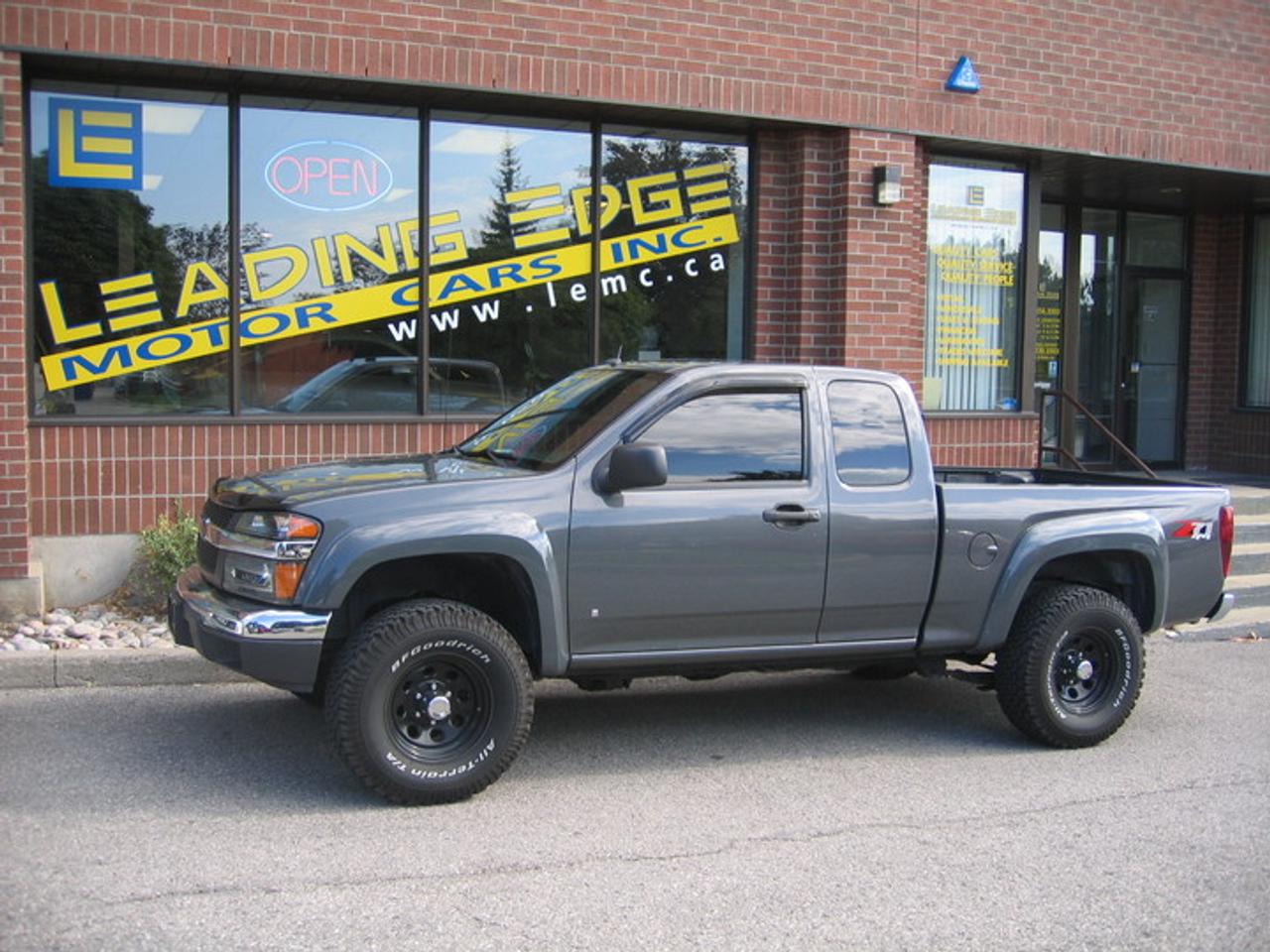 HASSLE FREE PRICING!!! PLUS APPLICABLE TAXES AND LICENSING, FINANCING AVAILABLE OAC.NEW ARRIVAL!!!THIS BEAUTIFUL CHEVROLET COLORADO COMES EQUIPPED WITH OFF ROAD TIRES AND RIMS, BRAND NEW KENWOOD CD PLAYER WITH AUX. INPUT,RACHO S5000 LIFT KIT AND MORE!!! VISIT US FOR ALL YOUR VEHICLE NEEDS TODAY. OUR VEHICLES ARE TRADE-INS AT LOCAL NEW CAR DEALERS. EACH ONE IS HAND PICKED AND APPROVED BY THE LEADING EDGE SALES TEAM. FULL HISTORY IS AVAILABLE FOR ALL OUR VEHICLES. YOUR SATISFACTION IS GUARANTEED!!! PLEASE FIND OUT MORE ABOUT US AT WWW.LEMC.CA. GOOD CREDIT BAD CREDIT WE FINANCE EVERYONE!