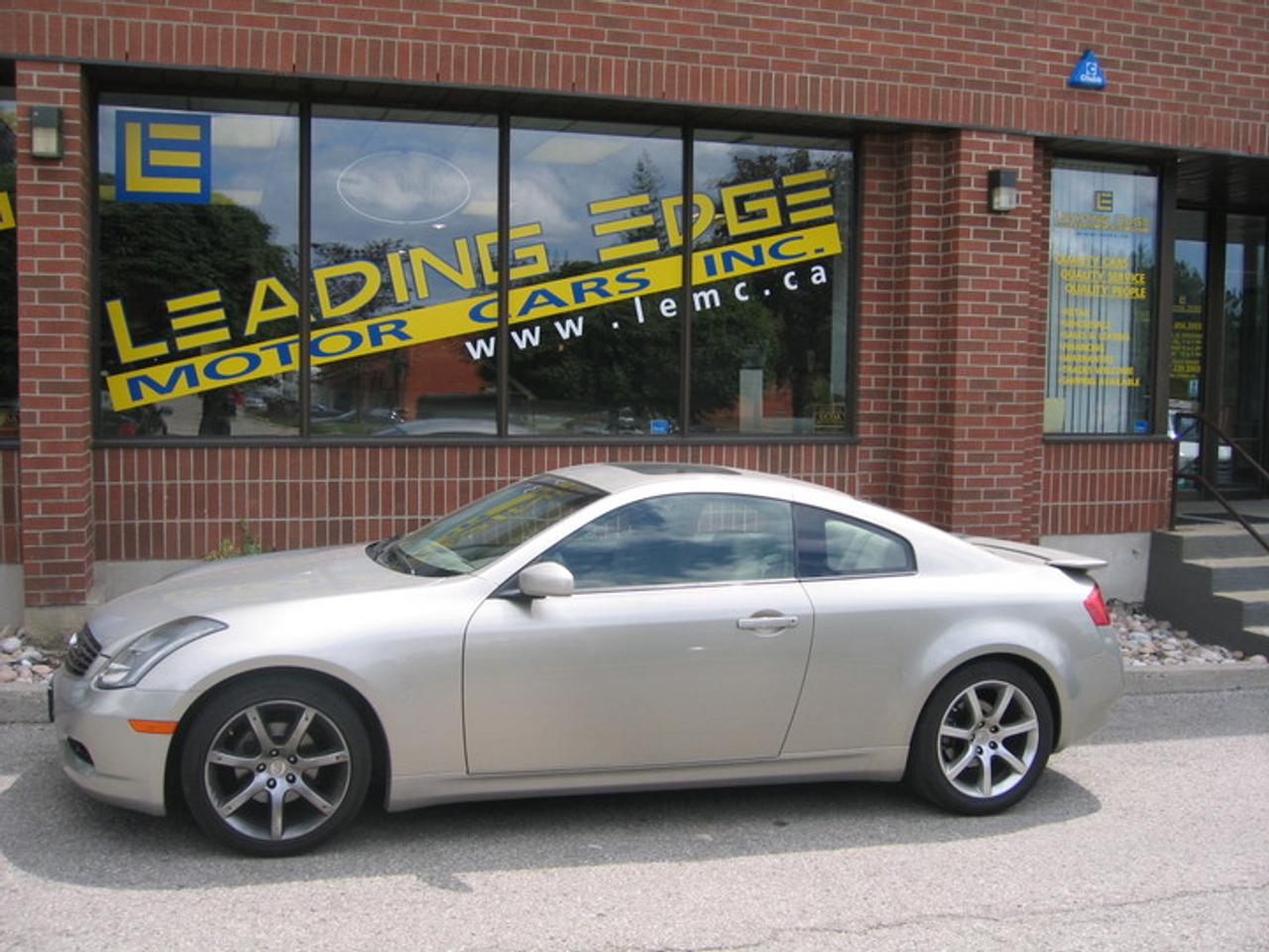 HASSLE FREE PRICING!!! PLUS APPLICABLE TAXES AND LICENSING, FINANCING AVAILABLE OAC. NEW ARRIVAL! TAKE ADVANTAGE OF THIS FULLY LOADED G35!!POWER OPTIONS, BOSE SYSTEM, AND ONLY 39K!!!A MUST SEE AND WONT LAST!!! COME IN FOR A TEST DRIVE TODAY!!! VISIT US FOR ALL YOUR VEHICLE NEEDS TODAY. OUR VEHICLES ARE TRADE-INS AT LOCAL NEW CAR DEALERS. EACH ONE IS HAND PICKED AND APPROVED BY THE LEADING EDGE SALES TEAM. FULL HISTORY IS AVAILABLE FOR ALL OUR VEHICLES. YOUR SATISFACTION IS GUARANTEED!!! PLEASE FIND OUT MORE ABOUT US AT WWW.LEMC.CA. GOOD CREDIT BAD CREDIT WE FINANCE EVERYONE!