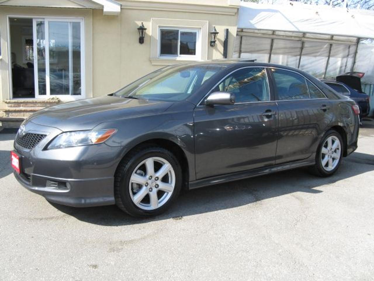Carproof Clean, 1 owner from Toyota Canada, Automatic tiptronic, 3.5L 6cyl., air cond., ABS, air bags, tilt, cruise, AM/FM CD. Fully loaded, p/sunroof, leather int., p/heated seats, traction control, keyless entry, spoiler and 17 alum rims. Only 85,000 kms. $15,995 $3500 down $295/mth tax-included. Balance of factory warranty. Mint cond. Sale priced. Grey ext on black leather interior. Call today. Price does not include certification or e-test. (cert & e-test are available for $495 extra)