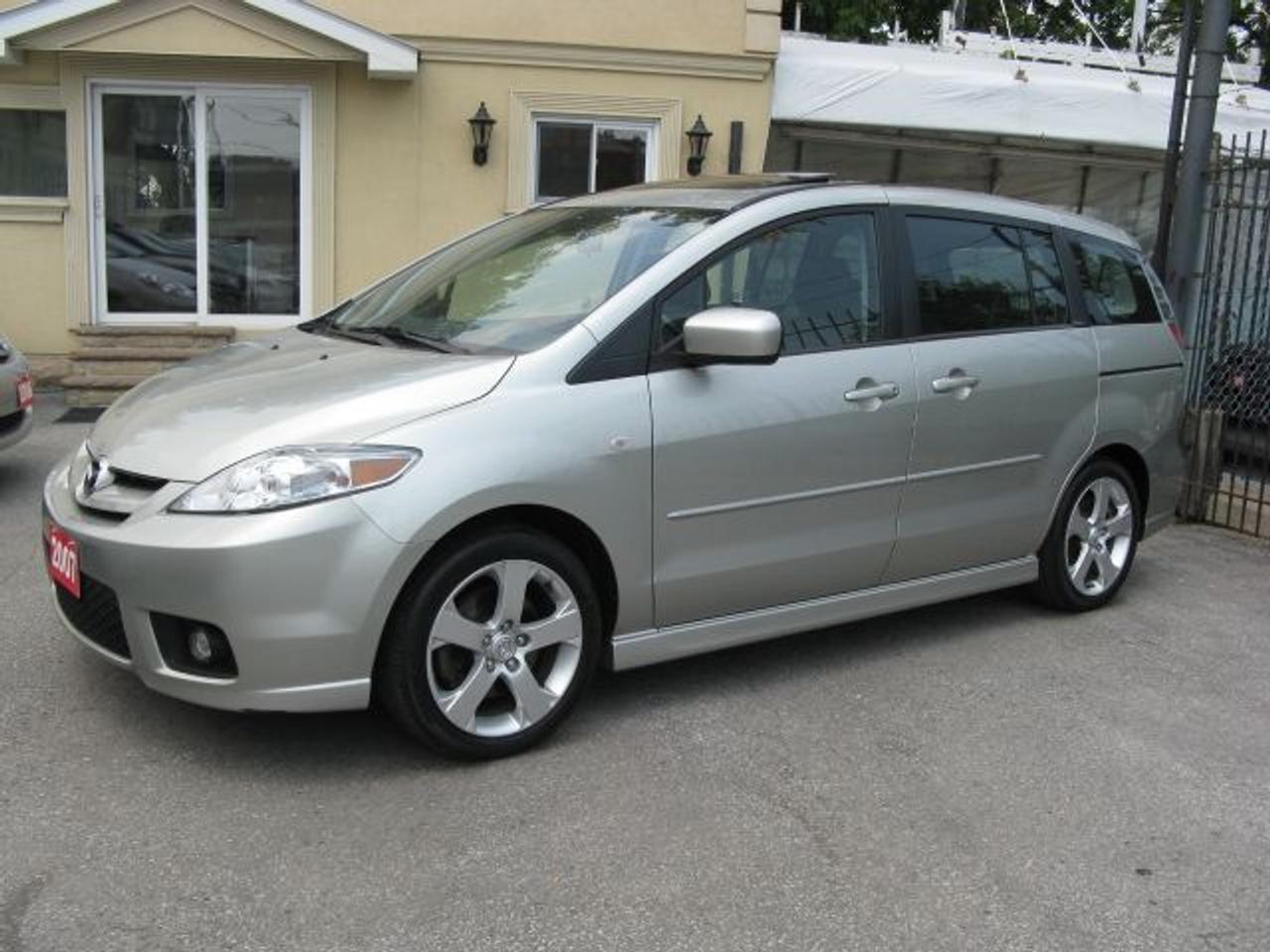 Carproof Clean, 1 owner from Mazda Canada, 5 speed manuel, 2.3L 4cyl., air cond., dual air bags, ABS, tilt, cruise, AM/FM CD. Fully loaded, p/sunroof, leather int., heated seats, non-smoker, keyless entry, r/spoiler and 17alum rims. Only 66,000 kms. $12,995 or $500 down $289/mth tax-included. Balance of factory warranty. Mint cond. Sale priced. Silver ext on burgundy interior. Call today. Price does not include certification or e-test. (cert & e-test are available for $495 extra)