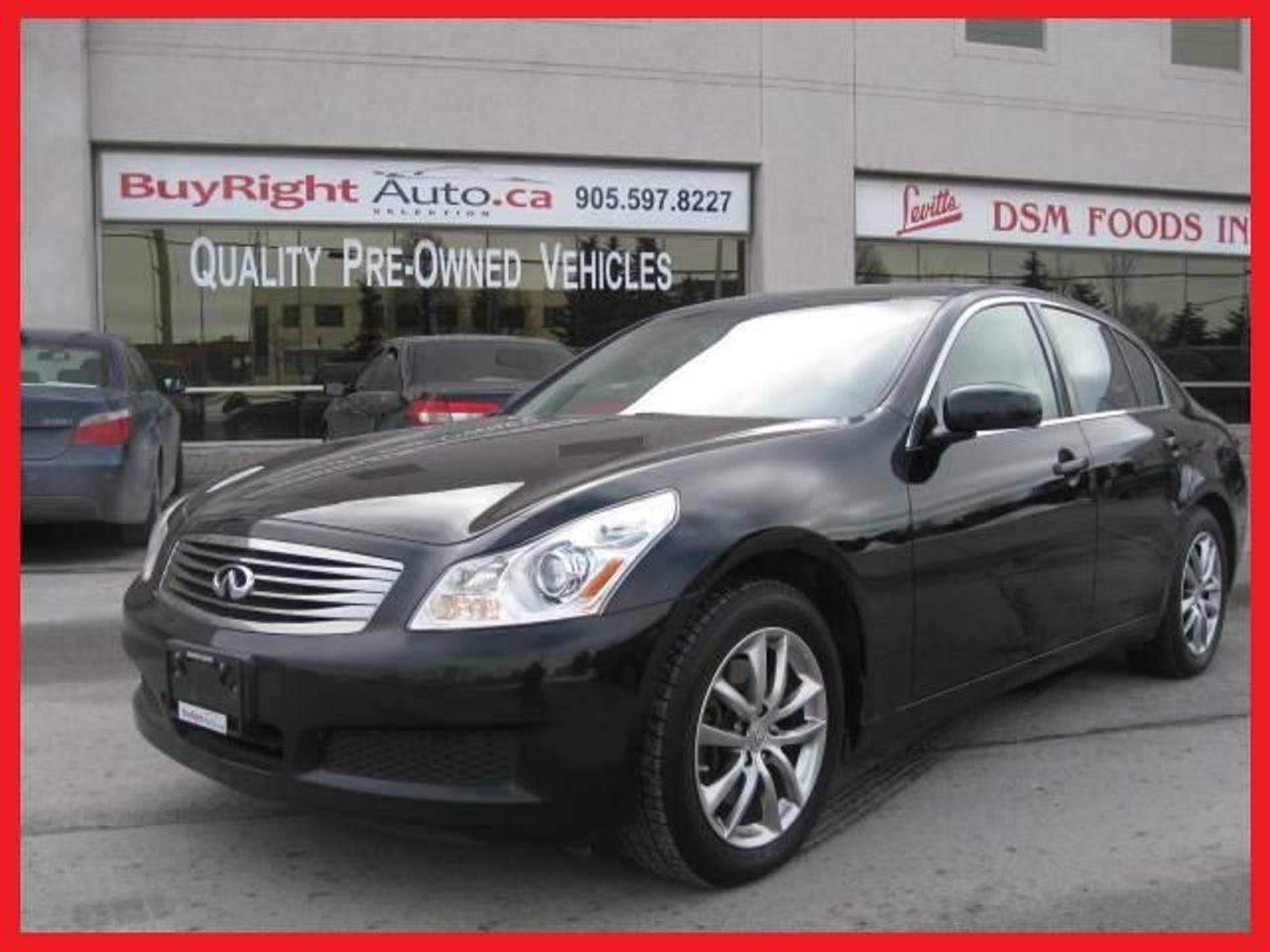 **BUYRIGHT WITH CONFIDENCE**NO HIDDEN FEES PRICE+TAXES+LIC**JUST IN ONE ONWER OFF LEASE FROM INFINITI CANADA,100% ACCIDENT FREE,BLACK ON BLACK LEATHER,BALANCE OF FACTORY WARRANTY A MUST SEE COME IN FOR A TEST DRIVE TODAY OR VISIT US AT WWW.BUYRIGHTAUTO.CA