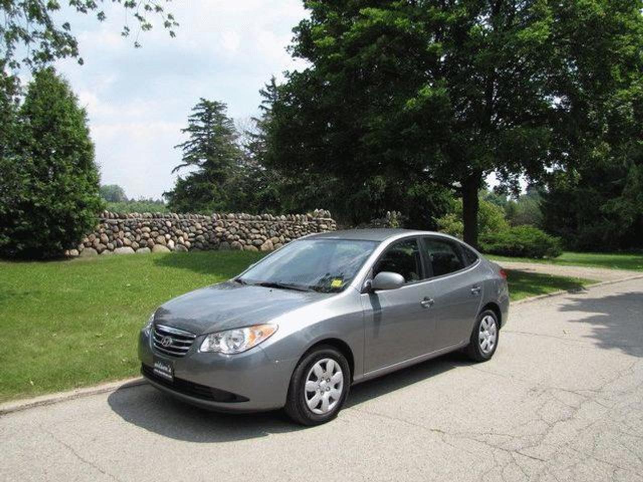 This 2010 Hyundai Elantra 4dr GL!!! HEATED SEATS!!! SHARP!!! Sedan . It is equipped with a Automatic transmission. The vehicle is MEDIUM GREY with a UNKNOWN interior. It is offered with the remaining factory warranty. Over 400 BETTER used cars in stock!! PLEASE CALL 1-866-348-8146 5.99% Financing + no payments up to 6 months available on approved credit!! Free Trial Exchange!! A+ Better Business Bureau rating!! Voted Guelphs Favourite dealer 2004-2009!! Since 1961. Former daily rental. Taxes, licensing, and $5.00 OMVIC fee are extra. Call for details on our Free Trial Exchange! Thank you for considering Wilsons!!! Please call 1-866-348-8146. - This Hyundai is in Excellent overall exterior condition, Excellent overall interior condition, seats - Air Conditioning, Keyless Entry, AM-FM, CD Player, Wheels - Contact The Internet Department at 866-738-6045 or leads@markwilsonsbetterusedcarstc.dealer.com for more information. -