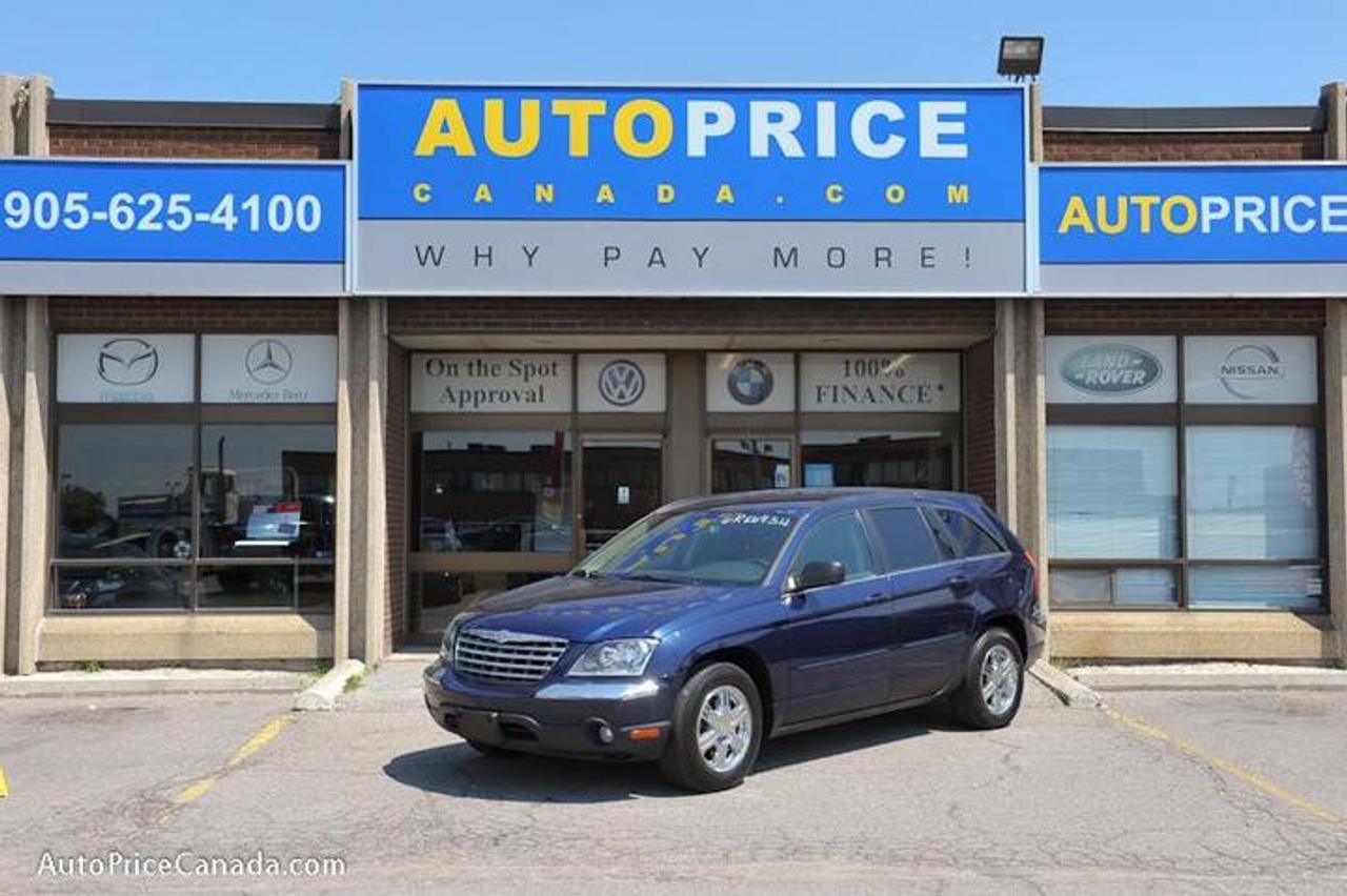 TRUST YOUR DEALER!! Online Credit App, Free CarProof History Reports & 300 vehicles @ www.autopricecanada.com. Certified, safetied & E-tested! Warranty with every vehicle!!! 06 Chrysler Pacifica,power seats,d/climate controls,steering controls,heated seats,auto/lights,tint,abs,traction,keyless entry,1 owner,off lease,all original,local(Canadian vehicle),A must see!!CREDIT PROBLEMS? www.autopricecanada.com for 24 Hr Easy, Secure, Online Credit Application?get approved before you shop! REMEMBER, RESEARCHING YOUR DEALER IS AS IMPORTANT AS RESEARCHING YOUR VEHICLE! COMPARE OUR EQUIPMENT, MILEAGE AND PRICING!!!CB1494A72BA71A