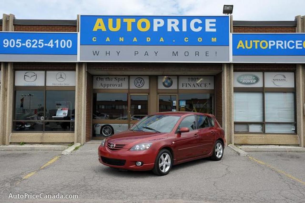 TRUST YOUR DEALER!! Online Credit App, Free CarProof History Reports & 300 vehicles @ www.autopricecanada.com. Certified, safetied & E-tested! Warranty with every vehicle!06 MAZDA 3 S HATCHBACK,2.3L,5/SPEED,ALLOYS,full power group,cd,auto/lights,abs,1 owner,off lease,Wont last!! CREDIT PROBLEMS? www.autopricecanada.com for 24 Hr Easy, Secure, Online Credit Application?get approved before you shop! REMEMBER, RESEARCHING YOUR DEALER IS AS IMPORTANT AS RESEARCHING YOUR VEHICLE! COMPARE OUR EQUIPMENT, MILEAGE AND PRICING!!!
