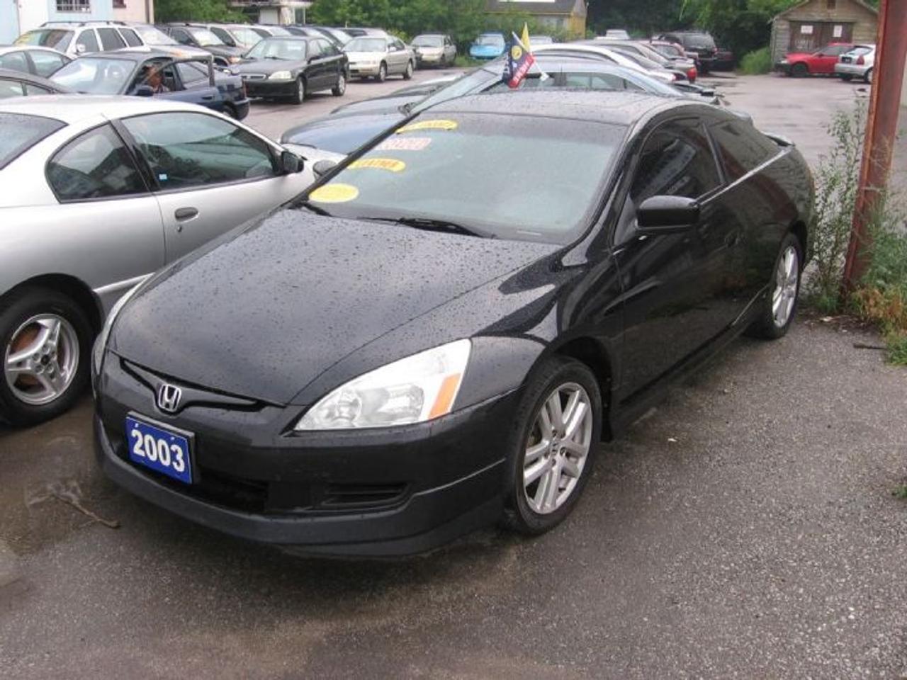 2003 honda accord 2 door coupe 5 speed manual trany 272.000 rust free fully loaded black on black leather cd with cold air ac clean title no accedent leans or loans on sale $6495
certified and e tested +tax 2 years warranty on engine and trany included