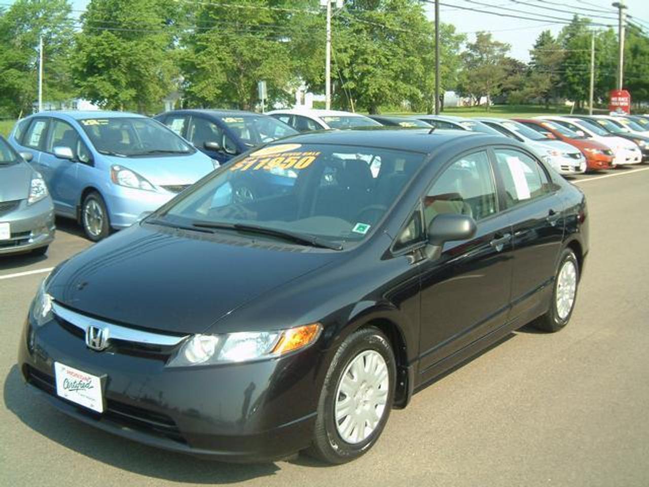 2007 Honda Civic Dx-G Sedan Manual  This is a local trade, one owner vehicle.  Includes  all the power options such as power windows,  door locks and CD player.  All service has been  brought up to date on this vehicle, including four  brand new Bridgestone Insignia tires.  Warranty Information: Factory warranty remaining until 2012 or 100k. Honda Certified warranty available which extends  the warranty until 2013 or 120k.  FINANCING AVAILABLE FROM 2.9%  Price Was $13950.00  Now Only: $11950.00   WWW.CENTENNIALHONDA.COM WWW.FACEBOOK.COM/CENTENNIALHONDA  Come visit us at Centennial Honda, located at  610 South Drive in Summerside.  We are only  45 Minutes from Charlottetown! Call us toll-free at 1 877 339-6030
