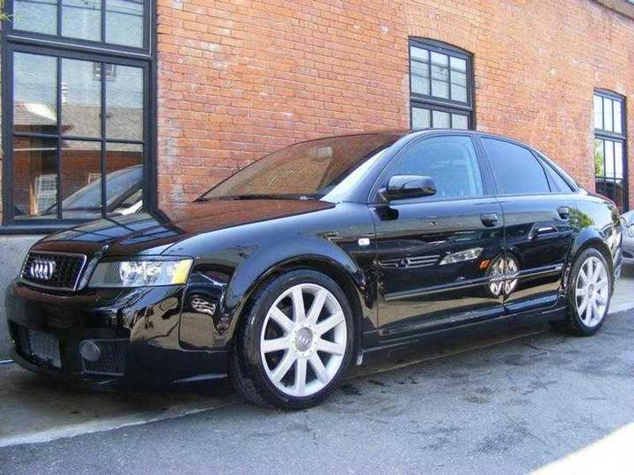 A local accident free automatic A4 Quattro 1.8T. Black on black with S-Line pckg and 18 inch alloys. Fully loaded with heated power leather seats, sunroof, A/C, Bose sound, Ipod adapter, Xenon headlamps. 
Very clean, only 84kms and just dealer serviced including brand new brakes! Lease or Finance. All trades accepted.  
Email Boris@bluestarmotors.com  Phone: 604.889.7750 
 
dlr10290
www.bluestarmotors.com