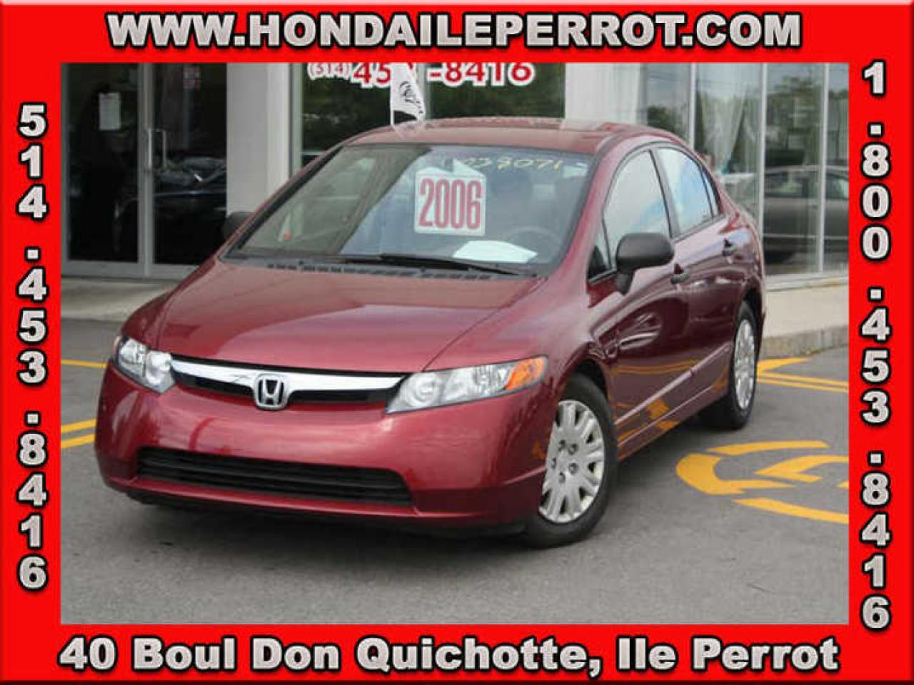 Used 2006 Honda Civic DX-G for sale in Ile Perrot, QC