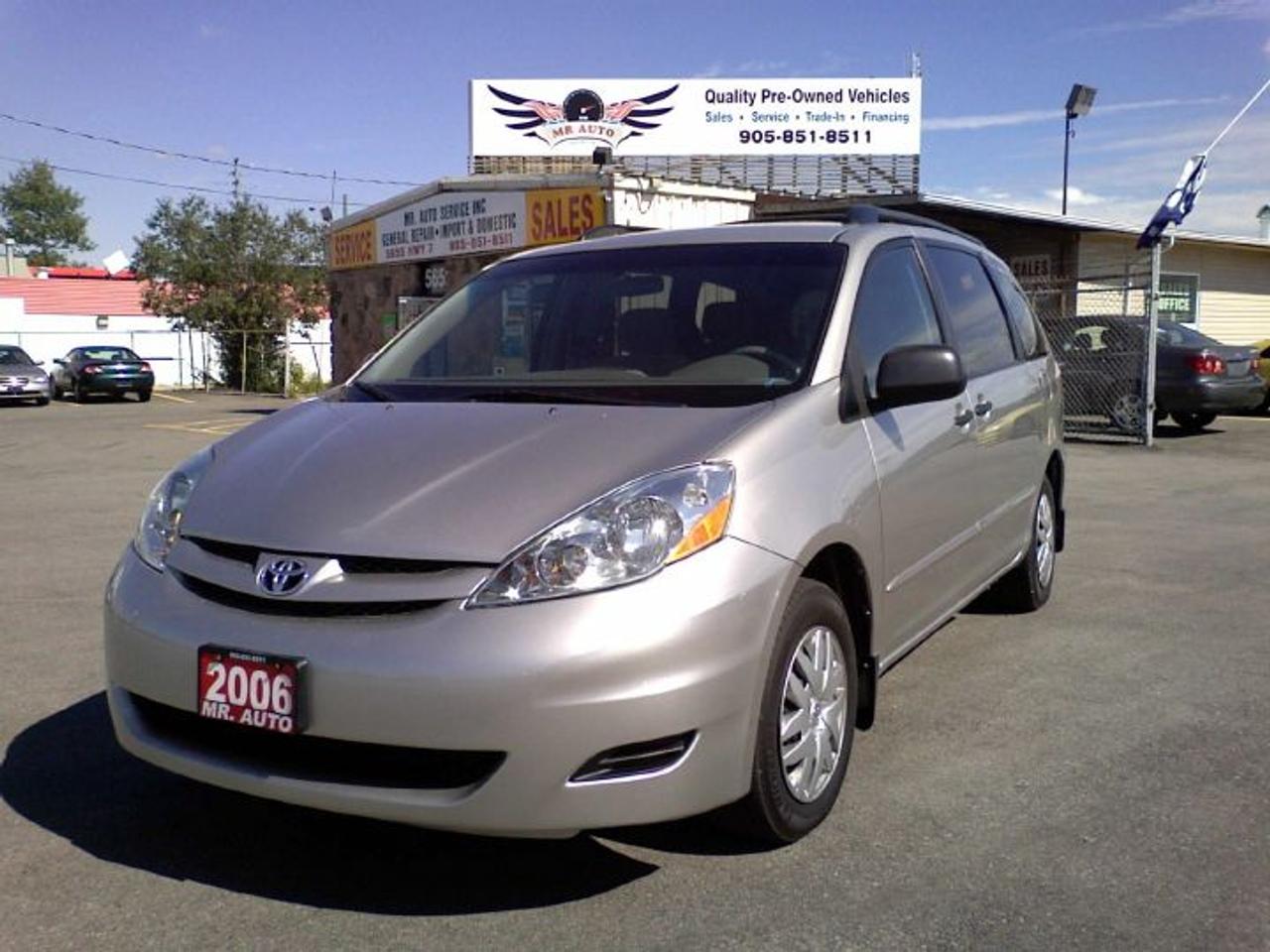 PRICE+HST!!! NO EXTRA FEES!! SAFETY AND E-TEST IS INCLUDED IN THE PRICE. ONE YEAR POWERTRAIN WARRANTY WITH UNLIMITED KMS!! AUTOMATIC V6 3.3L, 8 PASSENGER, ACCIDNET FREE!!! COMES WITH CARPROOF HISTORY REPORT, KEYLESS ENTRY, POWER WINDOWS, POWER LOCK, POWER MIRORS, FRONT AND REAR AIR CONDITIONING, DUAL FRONT AIRBAGS, SIDE AIRBAGS, AM/FM/ CD PLAYER, ABS, CRUISE CONTROL, SPLIT FOLDING REAR SEATS, VERY CLEAN IN AND OUT, MUST BE SEEN, FINANCING AVAILABLE, CALL OUR SALES NOW!!!