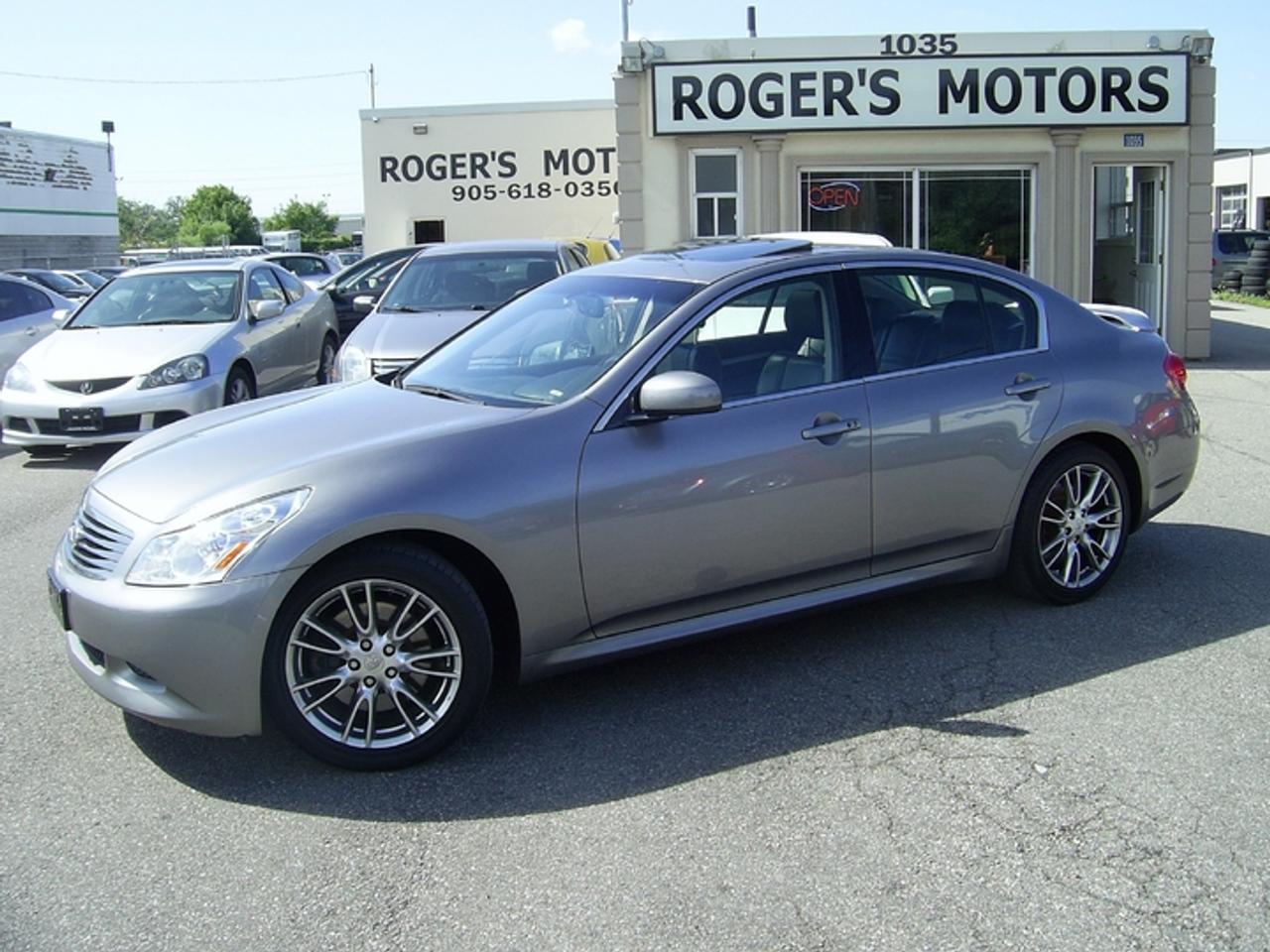 *NO ACCIDENTS - S TYPE* *NO HIDDEN FEES! NO ADMIN, NO PDI! JUST THE PRICE + TAX, CERTIFIED & E-TESTED NO CHARGE! FREE HISTORY REPORT WITH EVERY VEHICLE! OVER 10 YEARS IN BUSINESS** FAMILY OWNED & OPERATED! 

2007 Infiniti G35S. Loaded with Automatic Transmission, 101,000kms, LEATHER, SUNROOF, and All the Luxury Power Options! One Owner Off Lease! The Body, Interior and Drive are Excellent!

 Serving the Oakville, Mississauga, Milton, Burlinton, Hamilton, and Greater Toronto Area. 

Financing Available Starting at 5.99 % O.A.C. 

Call Today to Schedule Your Appointment! 

Thank You For Considering Rogers Motors! 

This vehicle is located at

Rogers Motors Ontario
1035 Speers Rd 
Oakville, ON L6L 2X5 

Please Call 
Local - 905-618-0350
1 (888) 750-5952