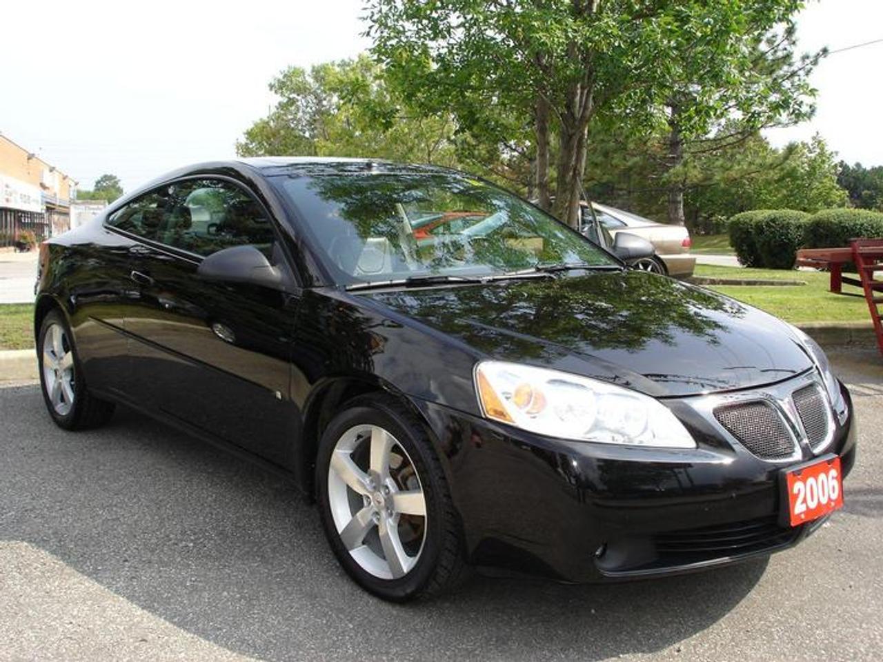 Extremely clean and well equipped G6 GTP Coupe. 3.9L/V6 power, XM satellite/6-Disc CD/8 speaker-200 Watt stereo, power pedals, 18Ultra bright aluminum wheels, power sunroof and every other power option. Fully certified and E-tested. CARPROOF verified. Dealer can finance and trade ins welcome. Call us toll-free at 1 888 886-7398