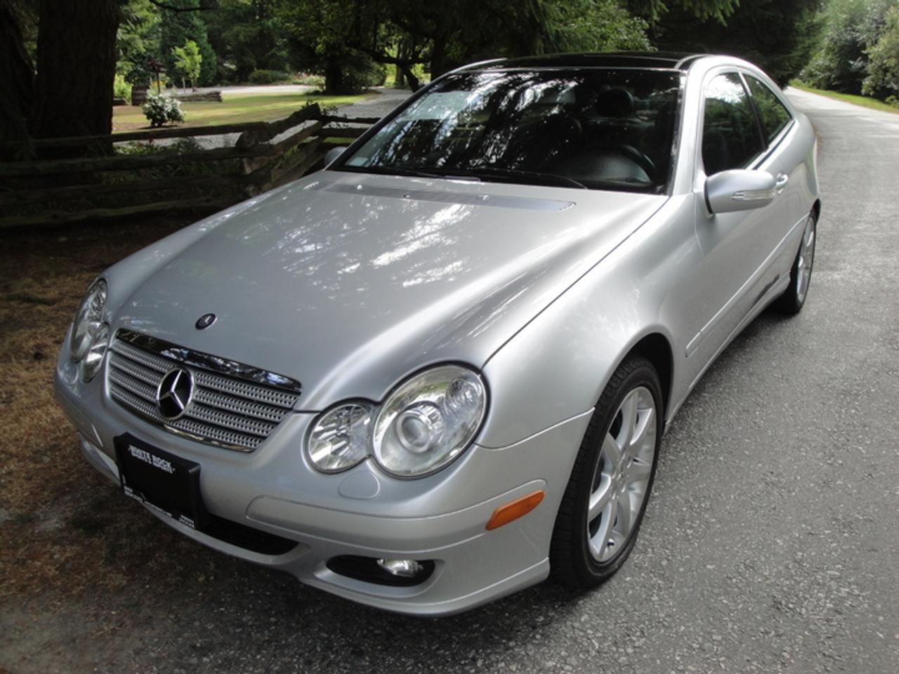 05 MERCEDES C230 KOMPRESSOR COUPE /EVOLUTION PKG/4 CYL 1.8L/AUTO /SILVER WITH BLACK LEATHER INTERIOR/AUTO/LOCAL/ACCIDENT FREE/PANO/GLASS MOON ROOF/FOR MORE INFORMATION ON THIS GORGEOUS C230/ PLEASE PHONE BART AT 778 998 4533 TO ARANGE AN APPOINTMENT
