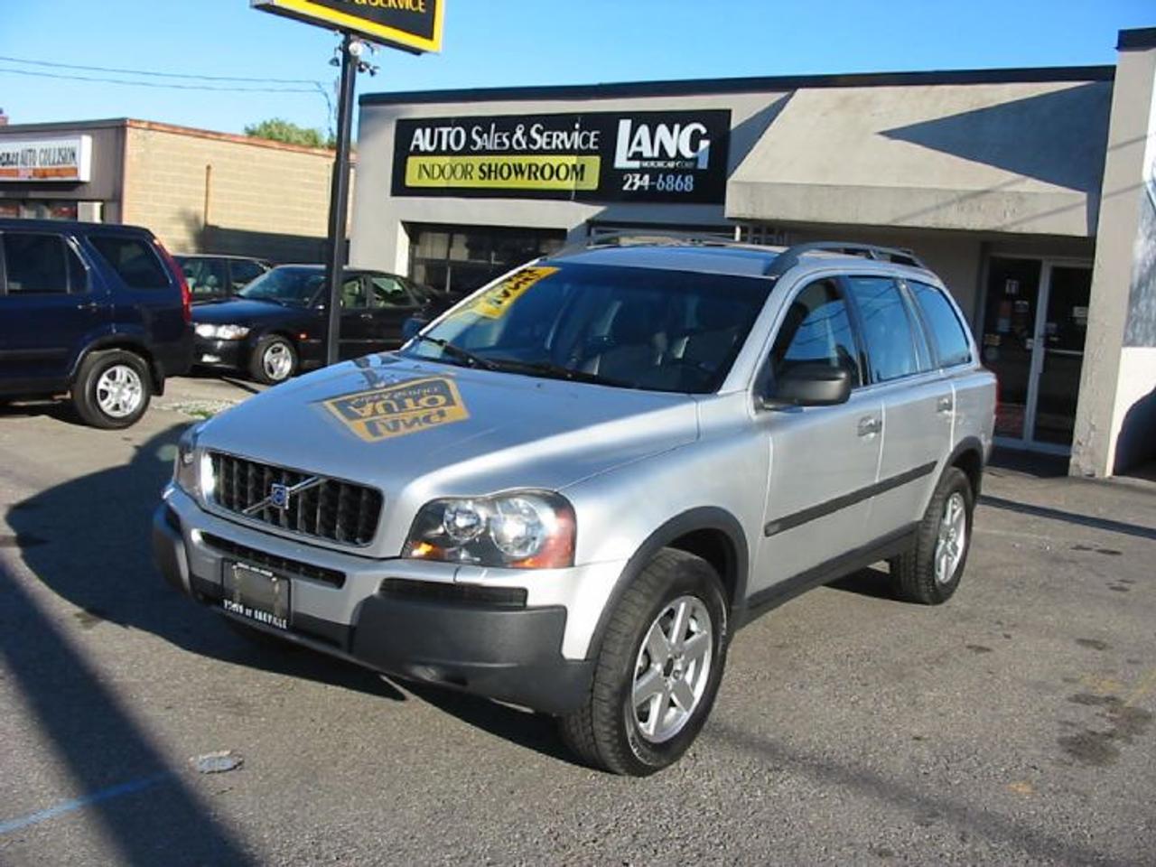 *NO BOGUS HIDDEN FEES* WELL MAINTAINED(WITH SERVICE RECORDS) AND WELL EQUIPPED, 7 PASSENGER VOLVO XC90 IN A PREFERRED 2.5 LITRE FIVE CYLINDER CONFIGURATION! SILVER ON CHARCOAL LEATHER INTERIOR, DUAL ZONE CLIMATE, POWER MOONROOF, DUAL POWER SEATS AND MORE! GREAT COMBINATION OF SPACE AND ECONOMY! WILL BE SOLD CERT. AND E-TESTED FOR $14990 PLUS HST AND LICENSE!