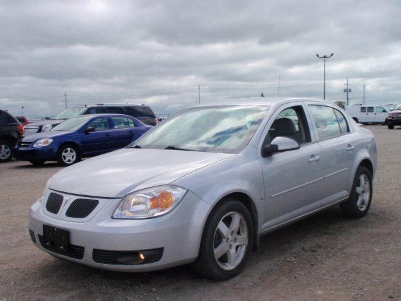 This 2006 Pontiac Pursuit 4dr SE SPOILER!! NEW TIRES!! GM LEASE RETURN!! Sedan features a 2.2L L4 SFI 4 cyl Gasoline engine. It is equipped with a Automatic transmission. The vehicle is Silver with a Grey Cloth interior. It is offered with the remaining factory warranty. Over 400 BETTER used cars in stock!! PLEASE CALL 1-866-348-8146 5.99% Financing + no payments up to 6 months available on approved credit!! Free Trial Exchange!! A+ Better Business Bureau rating!! Voted Guelphs Favorite dealer 2004-2009!! Since 1961. Taxes, licensing, and $5.00 OMVIC fee are extra. Call for details on our Free Trial Exchange! Thank you for considering Wilsons!!! Please call 1-866-348-8146 - This Pontiac is in Excellent overall exterior condition, Excellent overall interior condition, Cloth seats - Air Conditioning, Cruise Control, Power Steering, Power Windows, Power Door Locks, Power Mirrors, Clock, Tachometer, Digital Info Center, Tilt Steering Wheel, Steering Wheel Radio Controls, Driver Airbag, Passenger Airbag, Keyless Entry, ABS Brakes, Rear Defogger, Fog Lights, Intermittent Wipers, AM-FM, CD Player, Alloy Wheels, Cloth Interior Surface, Rear Spoiler, Rear Spoiler - Contact The Internet Department at 866-738-6045 or leads@markwilsonsbetterusedcarstc.dealer.com for more information. -