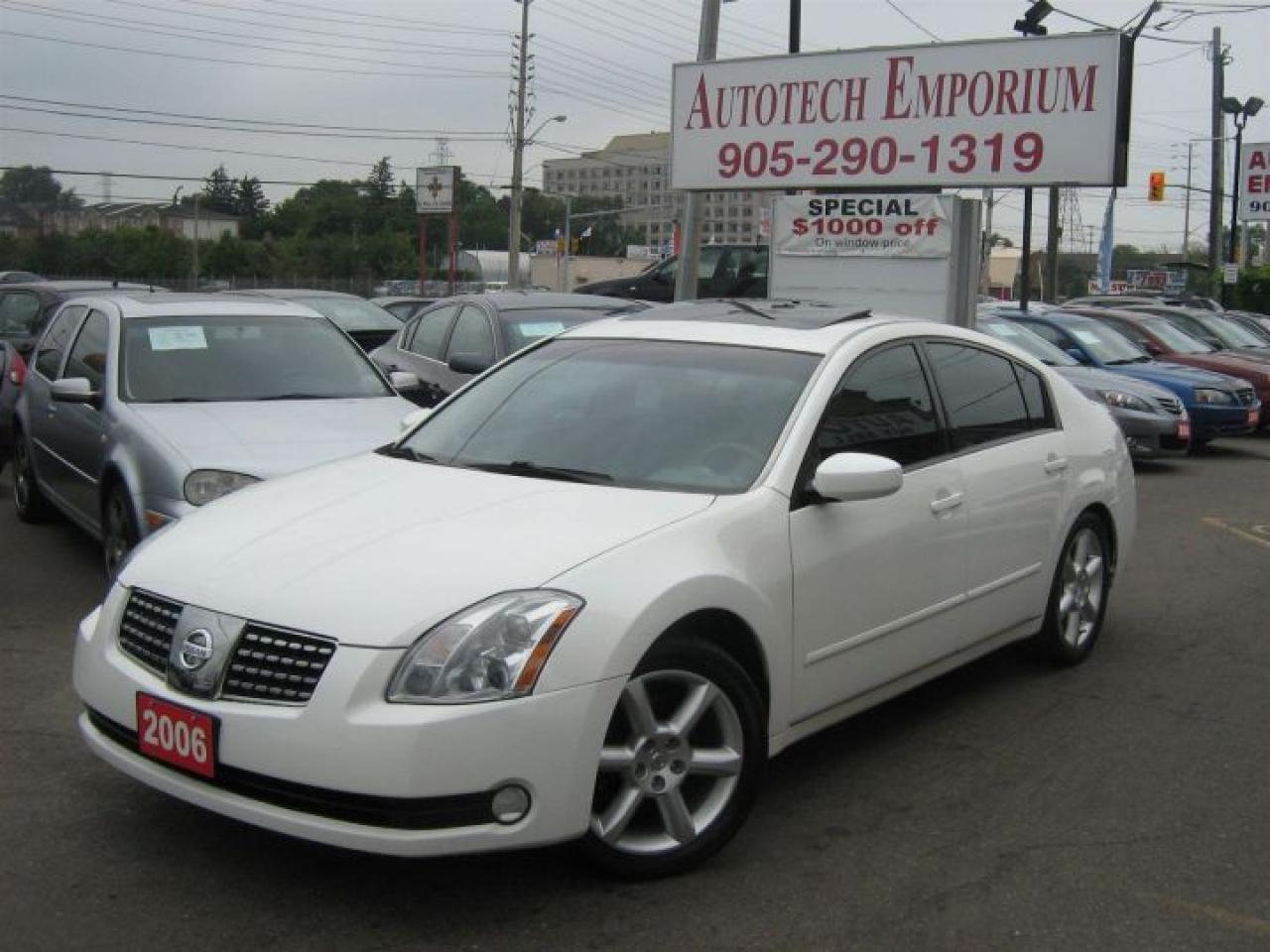 Used 2006 Nissan Maxima SE Pearl White Leather/Sunroof/Alloys for sale in Mississauga, ON