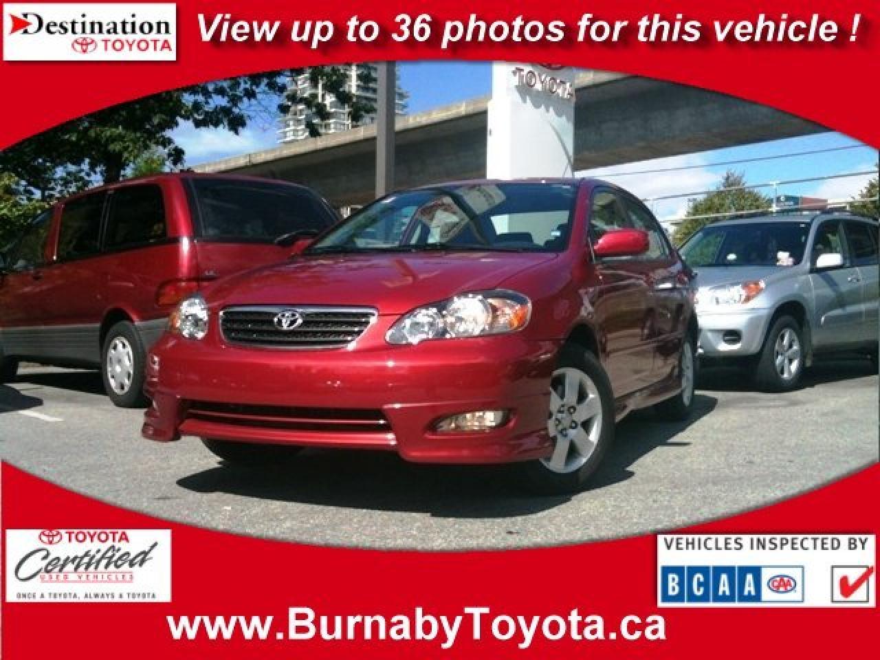 Used 2008 Toyota Corolla S - 3.9% finance available! for sale in Burnaby, BC