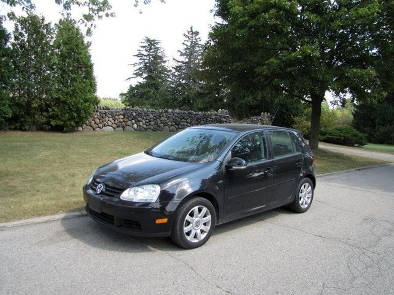 This 2007 Volkswagen Rabbit 4dr 2.5L HTD SEATS-ROOF!! NEW TIRES!! VW LEASE RETURN! Hatchback features a 2.5L L5 FI 5 cyl Gasoline engine. It is equipped with a 5 Speed Manual transmission. The vehicle is Black with a Grey Cloth interior. It is offered with the remaining factory warranty. Over 400 BETTER used cars in stock!! PLEASE CALL 1-866-348-8146 5.99% Financing + no payments up to 6 months available on approved credit!! Free Trial Exchange!! A+ Better Business Bureau rating!! Voted Guelphs Favourite dealer 2004-2009!! Since 1961. Taxes, licensing, and $5.00 OMVIC fee are extra. Call for details on our Free Trial Exchange! Thank you for considering Wilsons!!! Please call 1-866-348-8146. - This Volkswagen is in Excellent overall exterior condition, Excellent overall interior condition, Cloth seats - Air Conditioning, Cruise Control, Power Steering, Power Windows, Power Door Locks, Power Mirrors, Heated Seat, Clock, Tachometer, Digital Info Center, Tilt Steering Wheel, Sunroof, Driver Airbag, Passenger Airbag, Keyless Entry, ABS Brakes, Rear Defogger, Intermittent Wipers, AM-FM, CD Player, Alloy Wheels, Cloth Interior Surface - Contact The Internet Department at 866-738-6045 or leads@markwilsonsbetterusedcarstc.dealer.com for more information. -