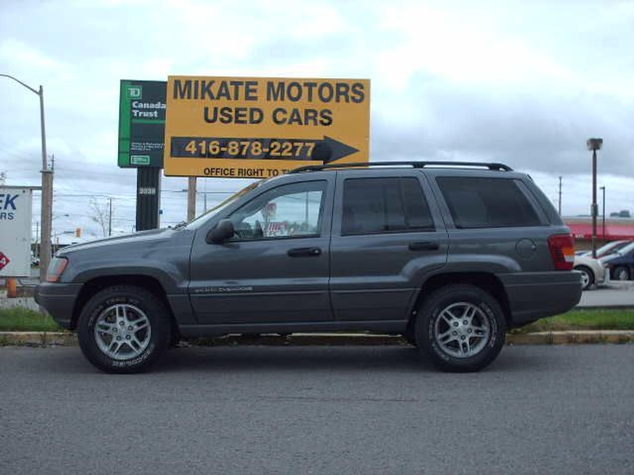 WHAT A BEAUTIFULLY EXTRA CLEAN ALL AROUND VEHICLE.4 FRESH TIRES,& NEW BRAKES WITH ROTORS. SELECTA TRAC 4X4. SO DRIVE AROUND IN 2 WHEEL DRIVE AND SAVE FUEL AND IN A QUICK SHIFT GO INTO 4 WHEEL DRIVE FOR YOR COMFORT OR SAFETY.LOADED WITH POWER AND LUXARY OPTIONS.LOOKS RUNS AND DRIVES SUPER.A MUST SEE, WILL BE SOLD FULLY CERTIFIED, EMISSION PASSED AND WITH A 6 MONTHS 6,000 KM GLOBAL POWER TRAIN WARRANTY,WITH ROADSIDE ASSISTANCE $1000.00 PER CLAIM INCLUDED.OPTIONAL WARRANTIES AVAILABLE FOR AN ADDITIONAL PRICE. CALL FOR DETAILS.WE HAVE A LARGE SELECTION OF CERTIFIED VEHICLES FROM $2000.00 CALL FOR DETAILS.ALL PRICES ARE PLUS HST & LICENCE . NO OTHER FEES. 
CALL JOHN CACHIA AT MIKATE MOTORS TODAY TO ARRANGE AN APPOINTMENT AT 416 878-2277 .NO E-MAILS PLEASE,THANKS.