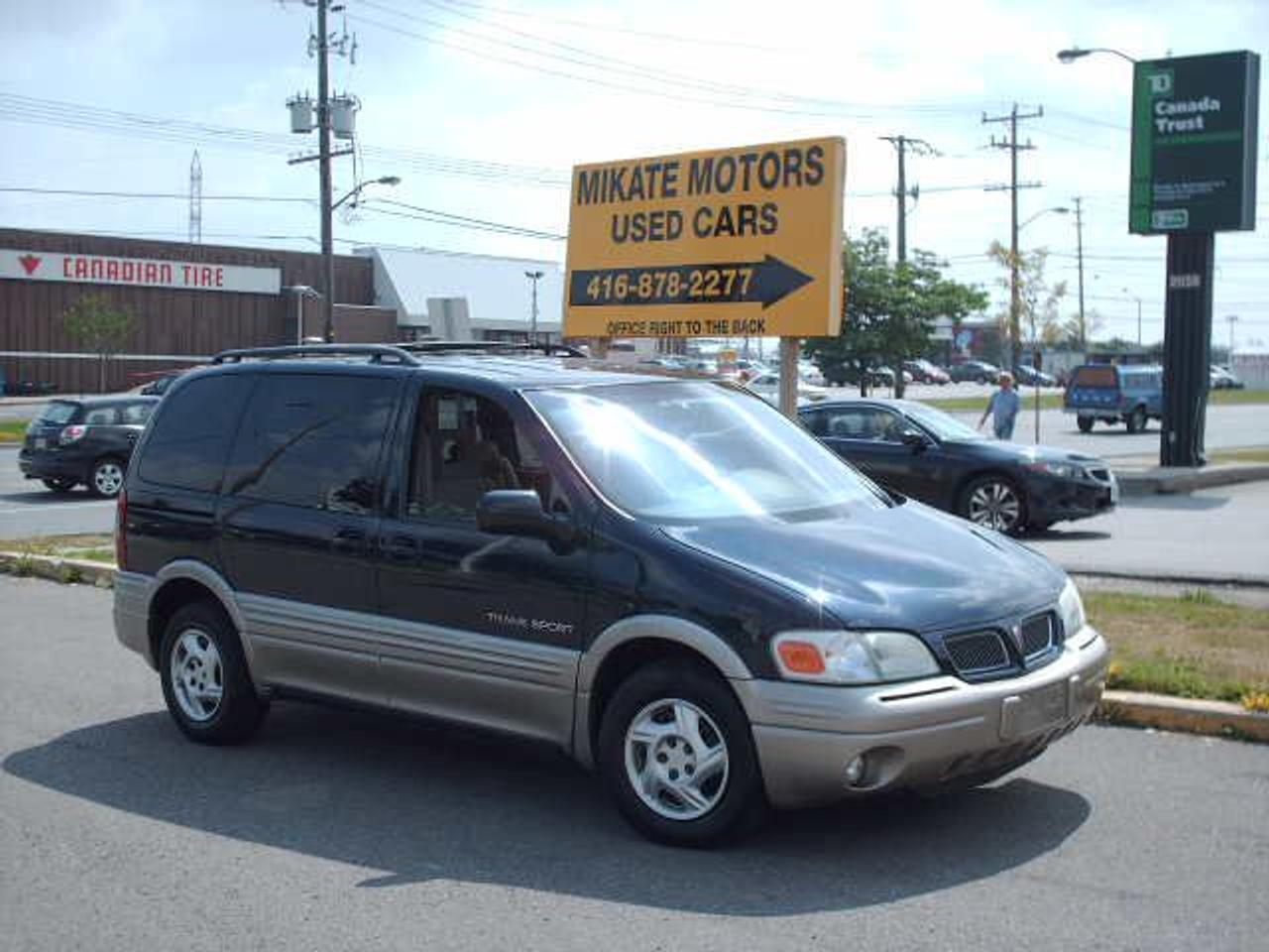 WHAT A GREAT LOOKING FAMILY VAN WITH LOW LOW MILAGE. REGULAR WHEEL BASE.GREAT SHAPE IN AND OUT. A MUST SEE, WILL BE SOLD FULLY CERTIFIED, EMISSION PASSED AND WITH A 6 MONTHS 6,000 KM GLOBAL POWER TRAIN WARRANTY,WITH ROADSIDE ASSISTANCE $1000.00 PER CLAIM INCLUDED.OPTIONAL WARRANTIES AVAILABLE FOR AN ADDITIONAL PRICE. CALL FOR DETAILS.WE HAVE A LARGE SELECTION OF CERTIFIED VEHICLES FROM $2000.00 CALL FOR DETAILS.ALL PRICES ARE PLUS HST & LICENCE . NO OTHER FEES. 
CALL JOHN CACHIA AT MIKATE MOTORS TODAY TO ARRANGE AN APPOINTMENT AT 416 878-2277 .NO E-MAILS PLEASE,THANKS. 
Location: 2044 KIPLING AVE M9W-4J9 (AT REXDALE BLV) ETOBICOKE