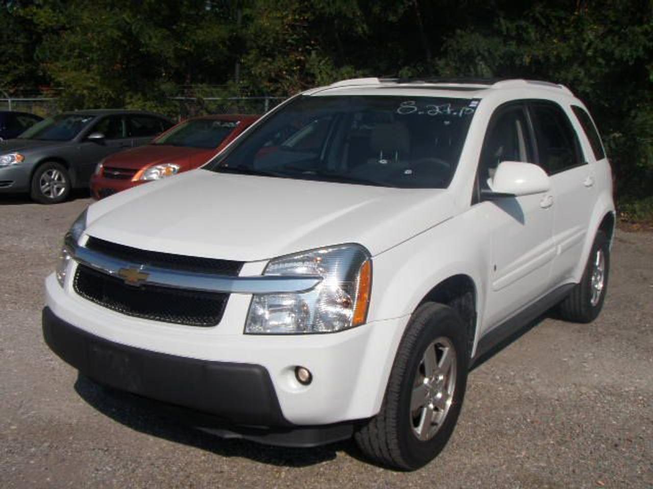 This 2006 Chevrolet Equinox 4dr LT SUNROOF! NEW TIRES! GM LEASE RETURN!! SUV features a 3.4L V6 SFI 6 cyl Gasoline engine. It is equipped with a Automatic transmission. The vehicle is White with a Grey Cloth interior. Over 400 BETTER used cars in stock!! PLEASE CALL 1-866-348-8146 5.99% Financing + no payments up to 6 months available on approved credit!! Free Trial Exchange!! A+ Better Business Bureau rating!! Voted Guelphs Favourite dealer 2004-2009!! Since 1961. Taxes, licensing, and $5.00 OMVIC fee are extra. Call for details on our Free Trial Exchange! Thank you for considering Wilsons!!! Please call 1-866-348-8146. - This Chevrolet is in Excellent overall exterior condition, Excellent overall interior condition, Cloth seats - Air Conditioning, Cruise Control, Tinted Windows, Power Steering, Power Windows, Power Door Locks, Power Mirrors, Leather Steering Wheel, Power Drivers Seat, Clock, Tachometer, Digital Info Center, Tilt Steering Wheel, Sunroof, Driver Airbag, Passenger Airbag, Keyless Entry, ABS Brakes, Rear Defogger, Intermittent Wipers, AM-FM, CD Player, Aluminum Wheels, Cloth Interior Surface - Contact The Internet Department at 866-738-6045 or leads@markwilsonsbetterusedcarstc.dealer.com for more information. -