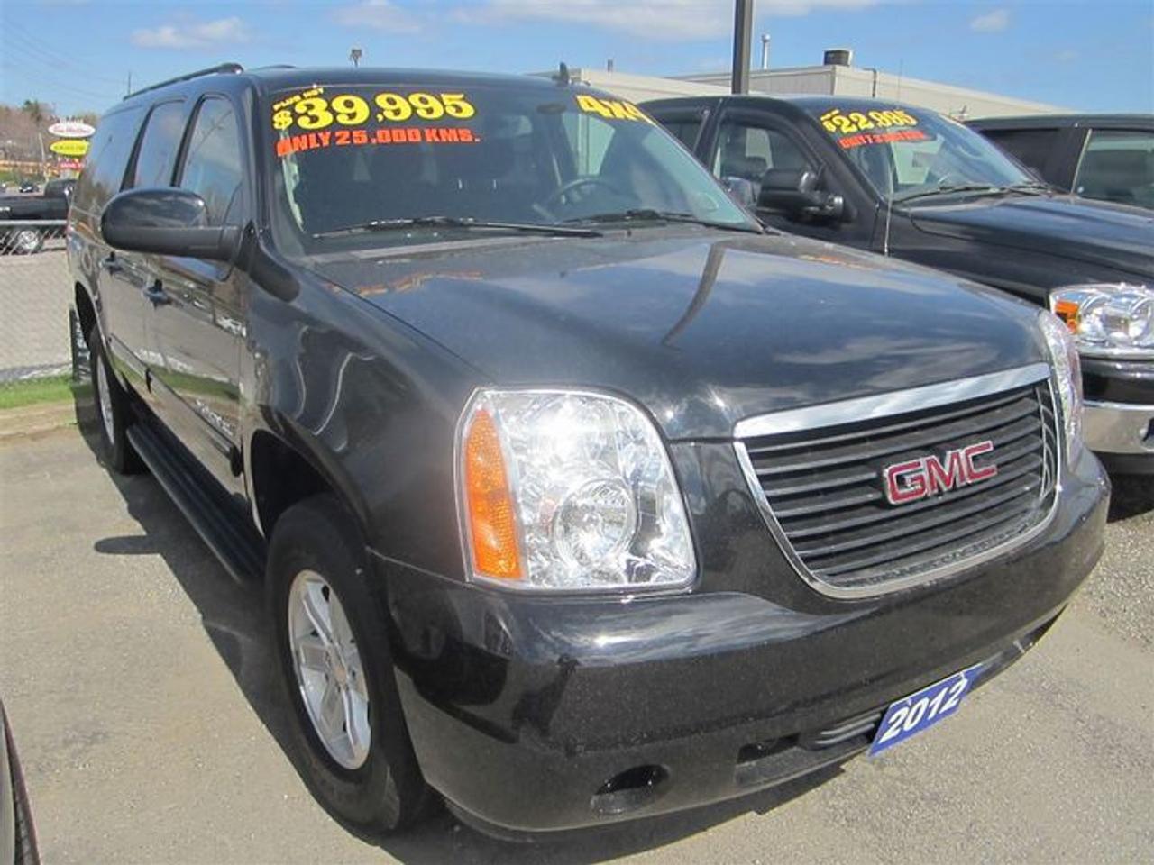 5.3 L 8 CYL ENGINE. BLACK EXTERIOR WITH BLACK LEATHER INTERIOR. REMOTE START, RUNNING BOARDS,TOW PKG, POWER PKG, CRUISE CONTROL, WOOD TRIM INTERIOR, ROOF RACK, 8 PASSENGER, STABILITRAK, BLUETOOTH, SATELLITE RADIO, ONSTAR AND MORE!!! ALL TYPES OF FINANCING AVAILABLE. RIGOROUS CERTIFICATION & INSPECTION. NO EXTRA FEES OR HIDDEN COSTS. PLUS HST & LICENSING. FREE VEHICLE HISTORY REPORT.