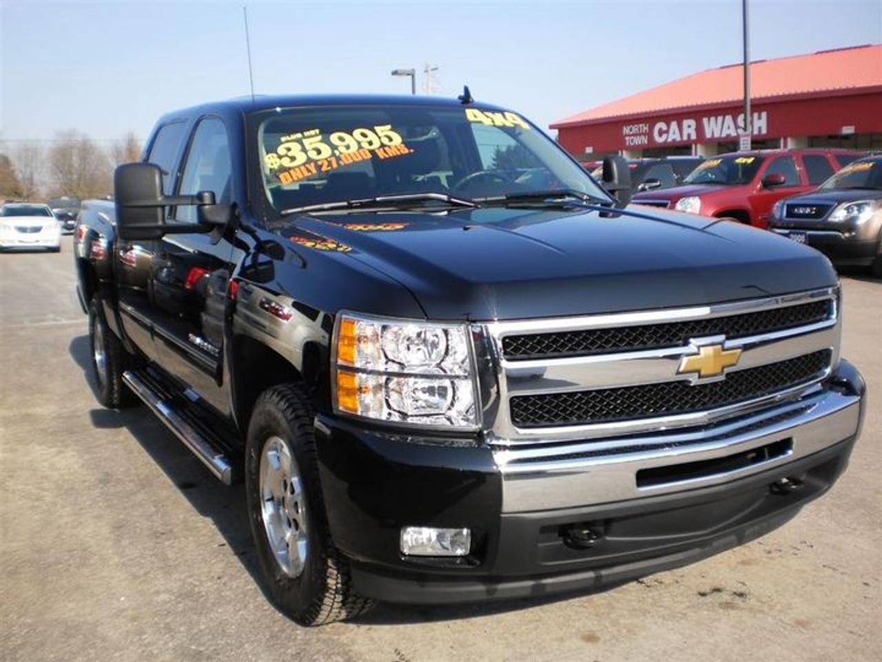 6.2L.V8.  THIS 2011 CHEVROLET SILVERADO 1500 LT COMES WITH CREW CAB,4X4,CAMPER STYLE TOW MIRRORS,FOG LIGHTS,FRONT TOW HOOKS,RUNNING BOARDS,LINED BOX,ONSTAR,POWER PEDAL,BENCH LEATHER SEATING.  30 Years in business, A+ BBB rated company, 200 units in stock, 2 locations.  Home of the Warranty for Life, full service department, on the spot financing.    Bad credit welcomed.    Winner of Reader Choice Award for the best dealer in the Listowel area.   Winner Of Business Of The Year Award from the North Perth Chamber Of Commerce!   Free carproof or carfax.    No extra fees no extra costs.    All prices + HST & Licensing.    Save money!   (Thanks for shopping at STOP23 AUTO SALES LTD).