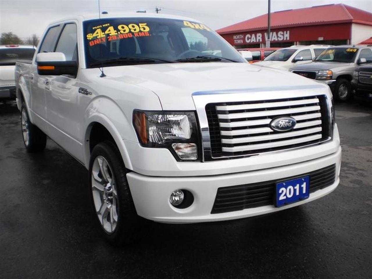 6.2L. V8.  THIS 2011 FORD F-150 LARIAT IS A LIMITED WITH CREW CAB,4X4,FOG LIGHTS,KEYPAD ENTRY,BOXLINER,BACKUP CAMERA,HEATED AND COOLED LEATHER MEMORY SEATS,SUNROOF,LEATHER WRAPPED STEERING WHEEL WITH CONTROLS,MICROSOFT SYNC.  LOADED!!  30 Years in business, A+ BBB rated company, 200 units in stock, 2 locations.  Home of the Warranty for Life, full service department, on the spot financing.    Bad credit welcomed.    Winner of Reader Choice Award for the best dealer in the Listowel area.   Winner Of Business Of The Year Award from the North Perth Chamber Of Commerce!   Free carproof or carfax.    No extra fees no extra costs.    All prices + HST & Licensing.    Save money!   (Thanks for shopping at STOP23 AUTO SALES LTD).