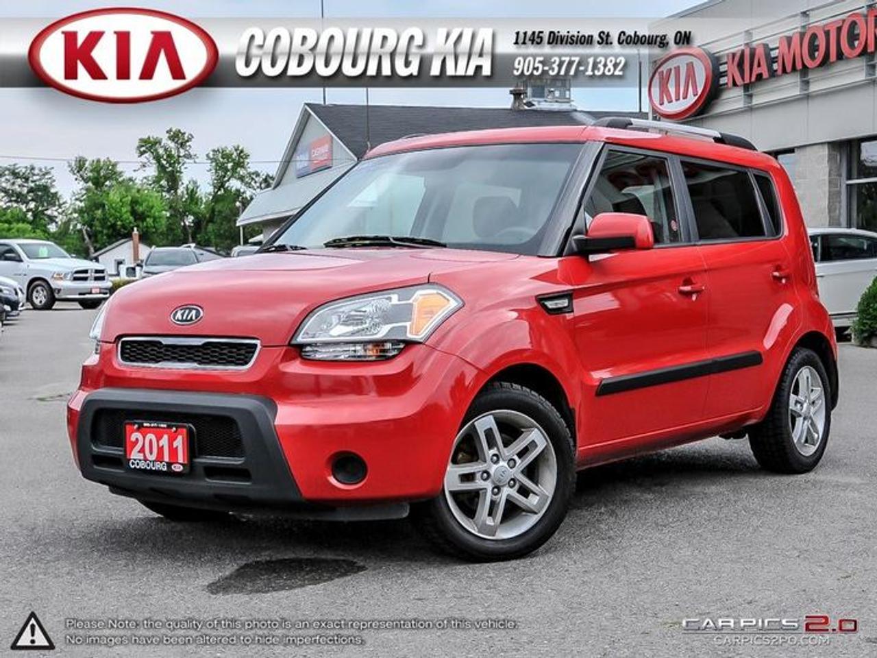 <p>CLEAN CAR PROOF. NO ACCIDENTS. BLUETOOTH. ALLOYS. KEYLESS ENTRY. REAR PRIVACY TINT. This Soul is a smooth ride and offers the size of larger vehicle on the chassis of a sedan. This sporty and fun vehicle will suite a variety of needs while handling great on its wide wheel base. Contact us for more information or come on in for a test drive! Cobourg Kia is a family owned dealership established in 2001. It boasts two long term technicians including one of the Top 3 for Ontario in the Kia Skills Competition. Their sales representatives rank among the top 5 in the country and following suit is their service department with #1 ranking in Service Satisfaction. Cobourg Kia proudly serves the Cobourg, Port Hope, Baltimore, Grafton, Castleton, Gores Landing, Roseneath, Colborne, Brighton, Warkworth, Trenton, Belleville, Peterborough, Bowmanville, Clarington, Newcastle, Courtice, Oshawa & Whitby area. We are committed to excellence and strive to provide you the best service through our pre-owned vehicle department. At Cobourg Kia we aim to serve you and all of your families vehicle needs. Find out more about Cobourg Kia by visiting their website: www.cobourgkia.com</p>
