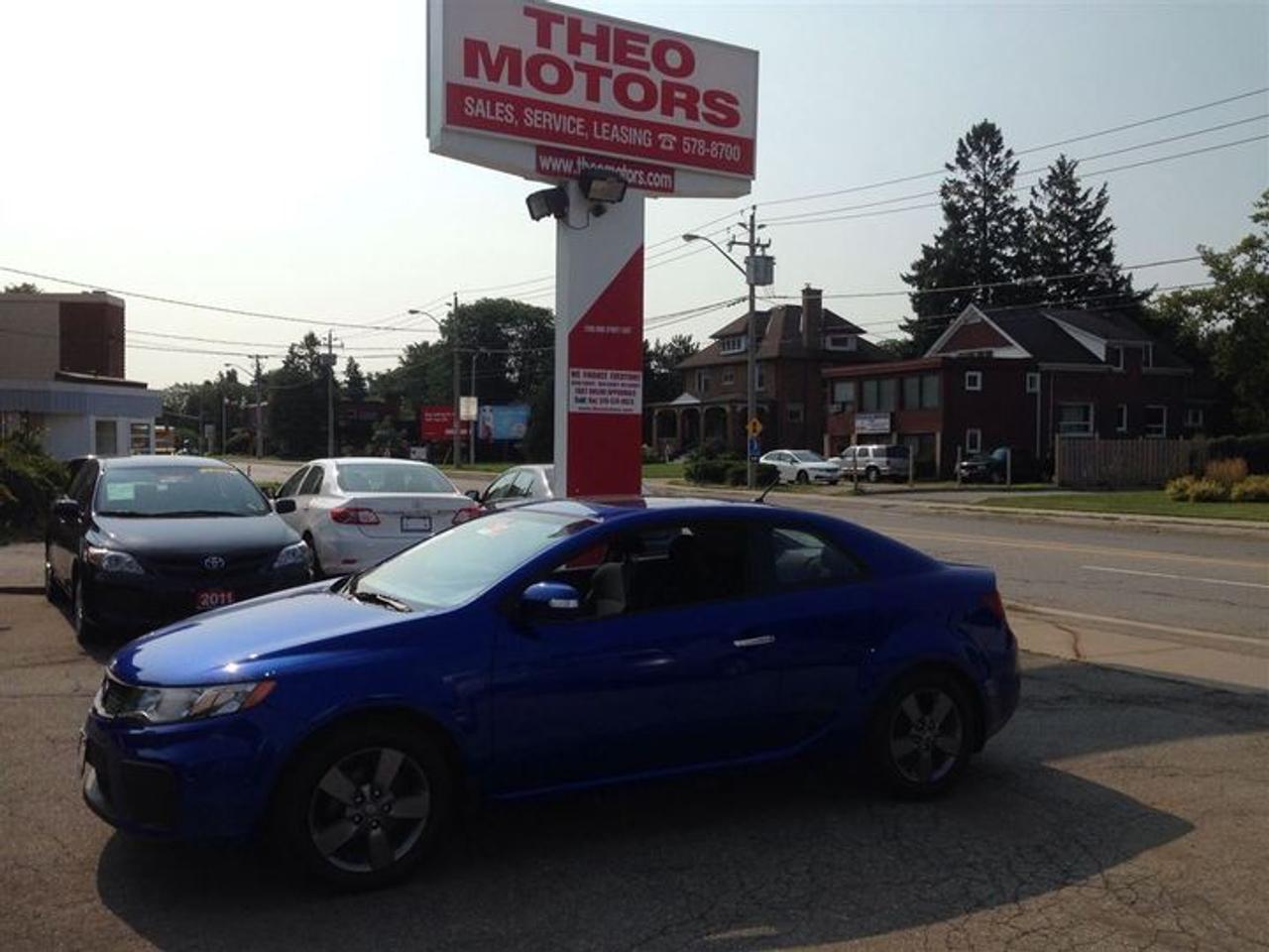 [CARPROOF VERIFIED $0 - NO ACCIDENTS ] - FORMER LEASE - 4 BRAND NEW TIRES INSTALLED -POWER SUNROOF - 2 DOOR COUPE - BLUEOOTH - ALLOR RIMS - HEATED SEATS - TRACTION CONTROL W/ ABS - KEYLESS + CRUISE CONROL - BLUETOOTH - AUXILLARY INPUT - MP3 - USB - Easy online application at WWW.THEOMOTORS.COM. Everyone and all credit welcome!! We have over 200 used Cars, Trucks, Vans and SUVs  available.! PLEASE CALL1 (519)772-3040. Ask about our exclusive  preferred financing! This ACCIDENT FREE FORMER LEASE return comes  CERTIFIED  SERVICED  E-TESTED  and 167 point inspection at NO EXTRA CHARGE. A+ Better Business Bureau rating!! Taxes and licensing are extra. Financing special is on approved credit only, and a minimum loan of $7,500. Accrued interest must be paid on a 6-month payment deferral. Cost of borrowing a $20,000 car over a 48 month term at 4.99% is $2,377.28. THANK YOU and we appreciate  your consideration at THEOMOTORS.SERVING K-W AREA FOR OVER 30 YEARS!!