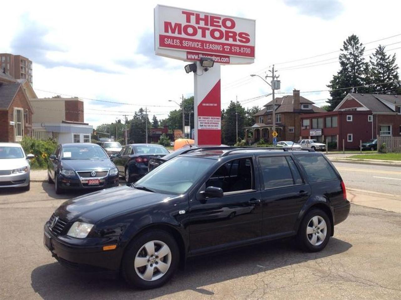 [CARPROOF VERIFIED $0 - ACCIDENT FREE] - 1.8 TURBO - BLACK LEATHER INTERIOR - HEATED SEATS - PREMIUM AUDIO - POWER SUNROOF - STEERING WHEEL AUDIO CONTROLS - ROOF RACK - 15 INCH ALLOY RIMS - ROOFRACK - CRUISE CONTROL - ALL POWER OPTIONS - TINTED WINDOWS - Easy online application at WWW.THEOMOTORS.COM. Everyone and all credit welcome!! We have over 200 used Cars, Trucks, Vans and SUVs  available.! PLEASE CALL1 (519)772-3040. Ask about our exclusive  preferred financing! This ACCIDENT FREE RECENT TRADE comes  CERTIFIED  SERVICED  E-TESTED  and 167 point inspection at NO EXTRA CHARGE. A+ Better Business Bureau rating!! Taxes and licensing are extra. Financing special is on approved credit only, and a minimum loan of $7,500. Accrued interest must be paid on a 6-month payment deferral. Cost of borrowing a $20,000 car over a 48 month term at 4.99% is $2,377.28. THANK YOU and we appreciate  your consideration at THEOMOTORS.SERVING K-W AREA FOR OVER 30 YEARS!!