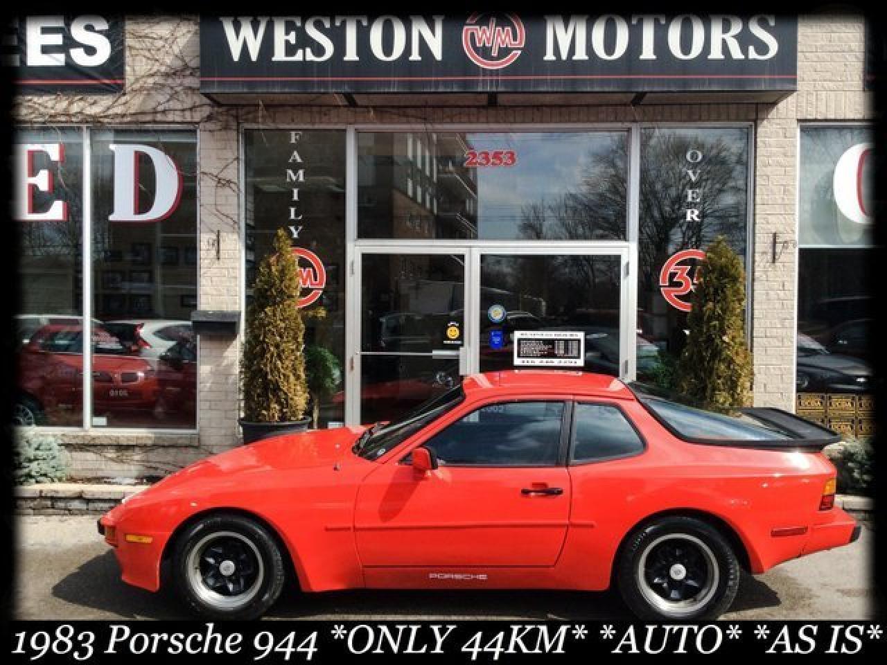 1983 Porsche 944 ONLY 44KM* AUTO* LOCAL TRADE* AS IS