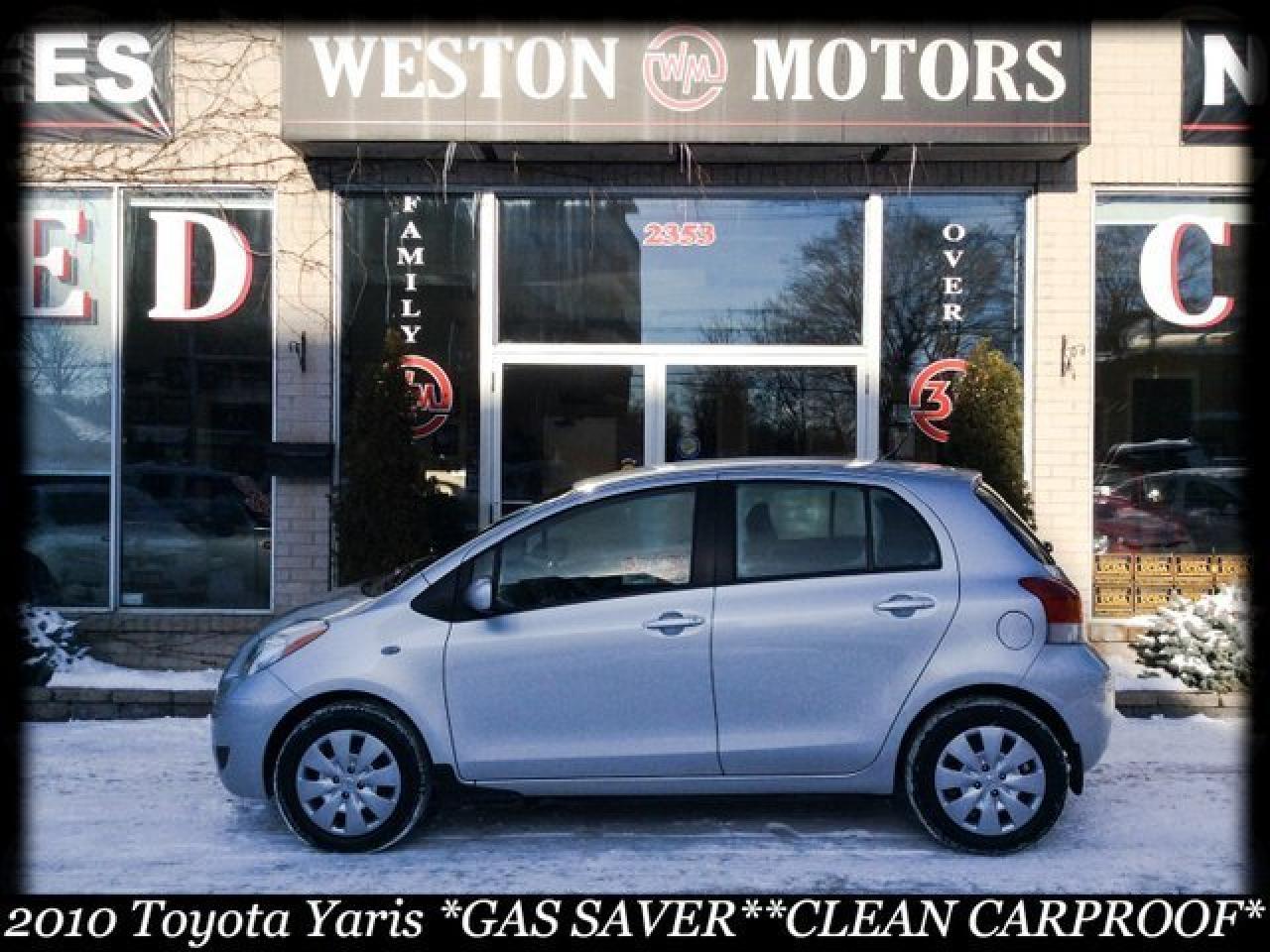Used 2010 Toyota Yaris LOW KMS!* GAS SAVER* CLEAN CARPROOF* AMAZING SHAPE for sale in Toronto, ON