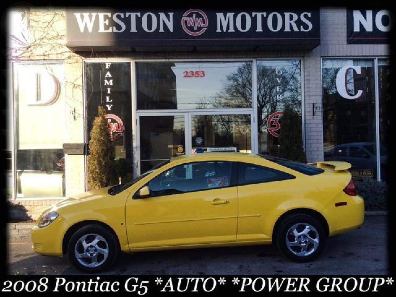 2008 Pontiac G5 AUTO* POWER GROUP* LOW KMS!* AMAZING SHAPE