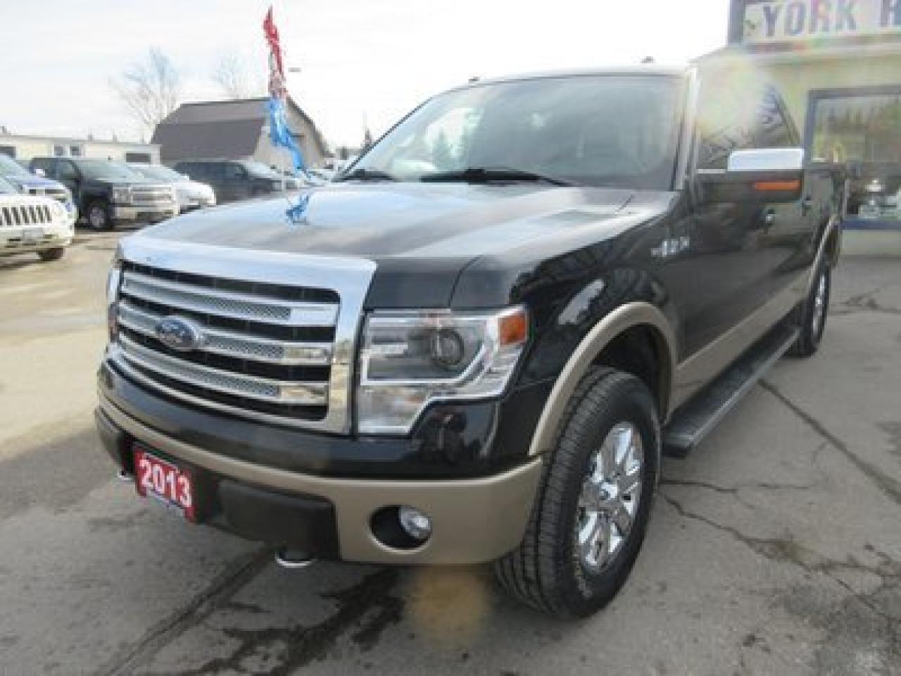 Used 2013 Ford F-150 LOADED LARIAT MODEL 5 PASSENGER 4X4.. CREW.. SHORTY.. NAVIGATION.. SUNROOF.. LEATHER.. for sale in Bradford, ON