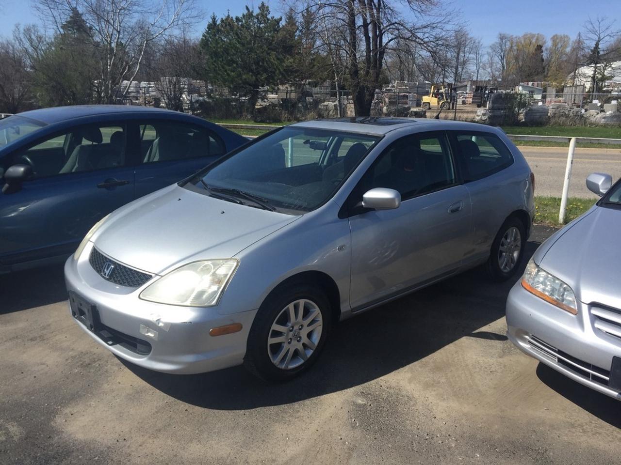 Beautiful and RARE Honda Civic SIR! Unique and a blast to drive. Two tone interior, 5 speed, SUNROOF. Wont last long hurry in now! Contact our sales team now at 519 652 5652                                                                                                                   ?This vehicle is being sold ?as-is,? unfit, not e-tested and is not represented as beingin road worthy condition, mechanically sound or maintained at any guaranteed level of quality. The vehicle may not be fit for use as a means of transportation and may require substantial repairs at the purchaser?s expense. It may not be possible to register the vehicle to be driven in its current condition.?