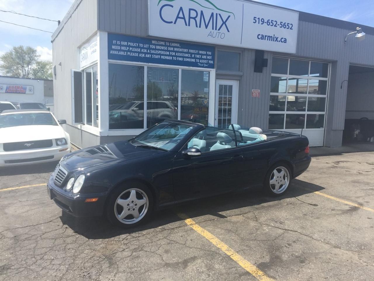 CLK 430 Cabrio!  AMG package, AMG wheels, very rare, great summer car!!  Dont miss out call our sales team now at 519 652 5652. vehicle is certified and emissions tested.