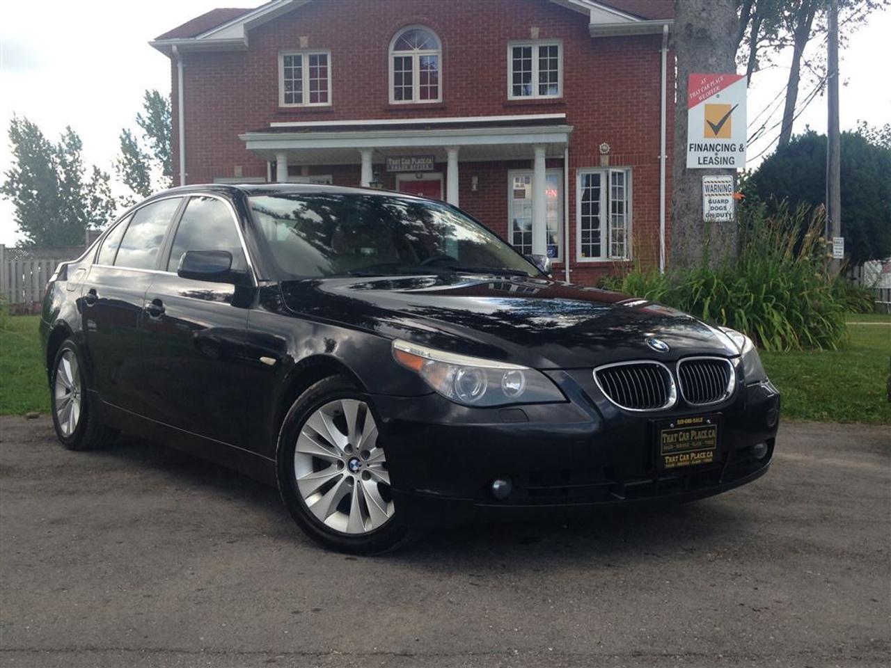 This luxury BMW 5 Series is equipped with all the right features. Back Up Sensor Bluetooth USB Input Entertainment Package Heated MirrorsSeatsSteering Wheel Leather Interior Power SeatsDoor LocksMirrorsSunroofWindows Rear Air and Heat Power Telescoping Steering Wood Trim Interior Xenon Head Lights and much more. Come in today for a test drive.That Car Place has been in business for over 25 years voted #1 Best Used Car Dealership in London Ontario for 2014 and 2015 Top Choice Award for 2015 as well as Londons Readers Choice Award 2015 winner in 5 different categories including Favourite Domestic and Import Used Car Dealership. That Car Place holds a solid A Better Business Bureau rating and achieved the most likes on social media ever in the used car dealership category. We offer guaranteed customer satisfaction including no price haggle providing delivery anywhere in CANADA! Our reviews speak for themselves. httpsthatcarplace.careviews2Our friendly and welcoming environment provides you with the greatest service with no hassle no pressured sales and no obligations. If you are not happy neither are we!With over 150 of quality handpicked vehicles in stock to present the greatest selection and variety. We at That Car Place are committed to achieving a 100% approval with the best interest rates and affordable payments to fit your budget every single time. Our Finance Specialists provides same day approvals and work hard 247 to ensure achieving the lowest interest rate possible best terms and fully open end loans. Minimum qualifications. Whether its Good credit Bad credit No Credit Bankruptcy Proposal Divorce repossessions $0 down or simply low affordable payments we can get it done for you.If That Car Place cannot get you Financing Nobody can... Apply securely with confidence at httpsthatcarplace.caapplyVisit us ThatCarPlace.ca at 443 Exeter Road London Ontario or call us 519686SALE (7253) or toll free 18669691999 or by email sales@thatcarplace.ca
