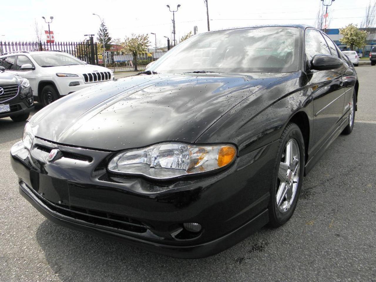 2004 Chevrolet Monte Carlo SS Intimidator, Dale Earnhardt Limited Edition tribute car, ONLY 4000 of these cars made! 3.8L V6 Supercharged, 240 Horsepower, Automatic, Six Guage Cluster with Boost Guage, Excellent Pirelli Scorpion STR Tires on 17 Chrome Rims, Leather seats, Power Moonroof, Premium Sound System with CD Changer, Non Smoking Car, Extra Clean Absolutely Mint One of a Kind Car! Only 93,100kms! Come and see this car today!