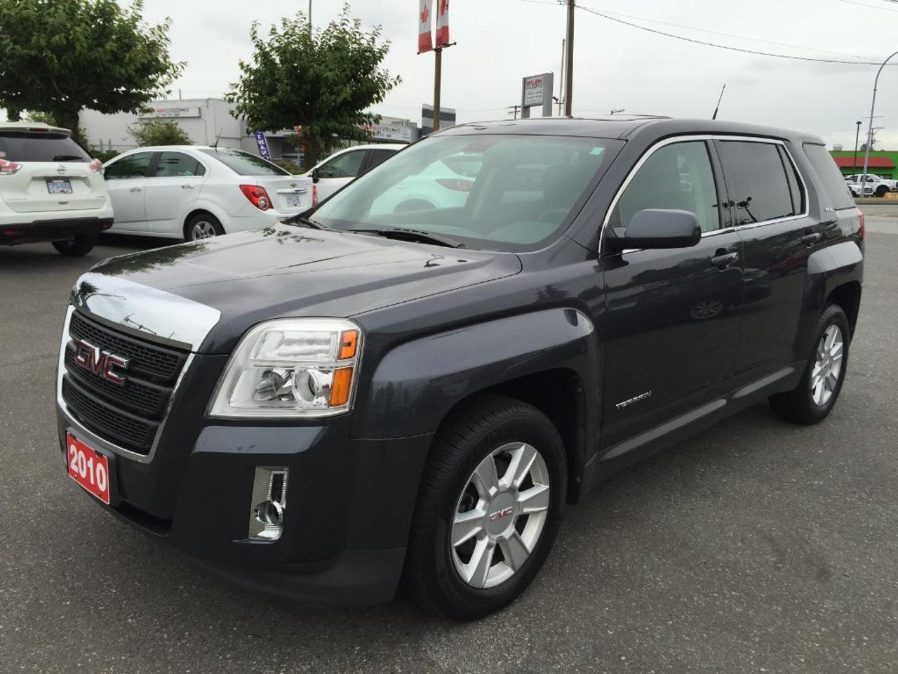 2010 GMC Terrain SLE

2.4L 4 Cylinder Engine, Automatic, Front Wheel Drive, Lots of options including Power Sunroof, Back-up Camera, Keyless Entry, Bluetooth, Power Windows, Power Mirrors, and more!

This is an excellent local SUV with 5 Seats and good cargo space in the back, come see it for yourself today!
Dealer Doc Fee and Taxes Apply 

Call Canadian Car and Truck at 604 882 2277