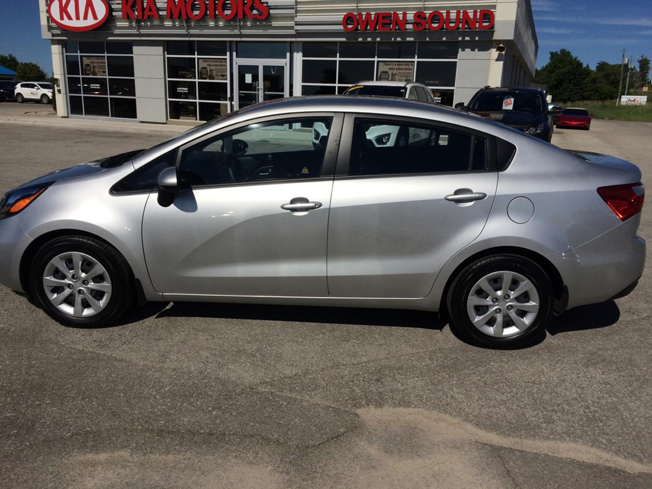 Kia Owen Souns is proud to offer for sale a used 2015 Kia Rio LX+ with 25009 kms for $13990.00 plus HST & Lic. This vehicle is in excellent condition and is a former daily rental unit.<br type=_moz />