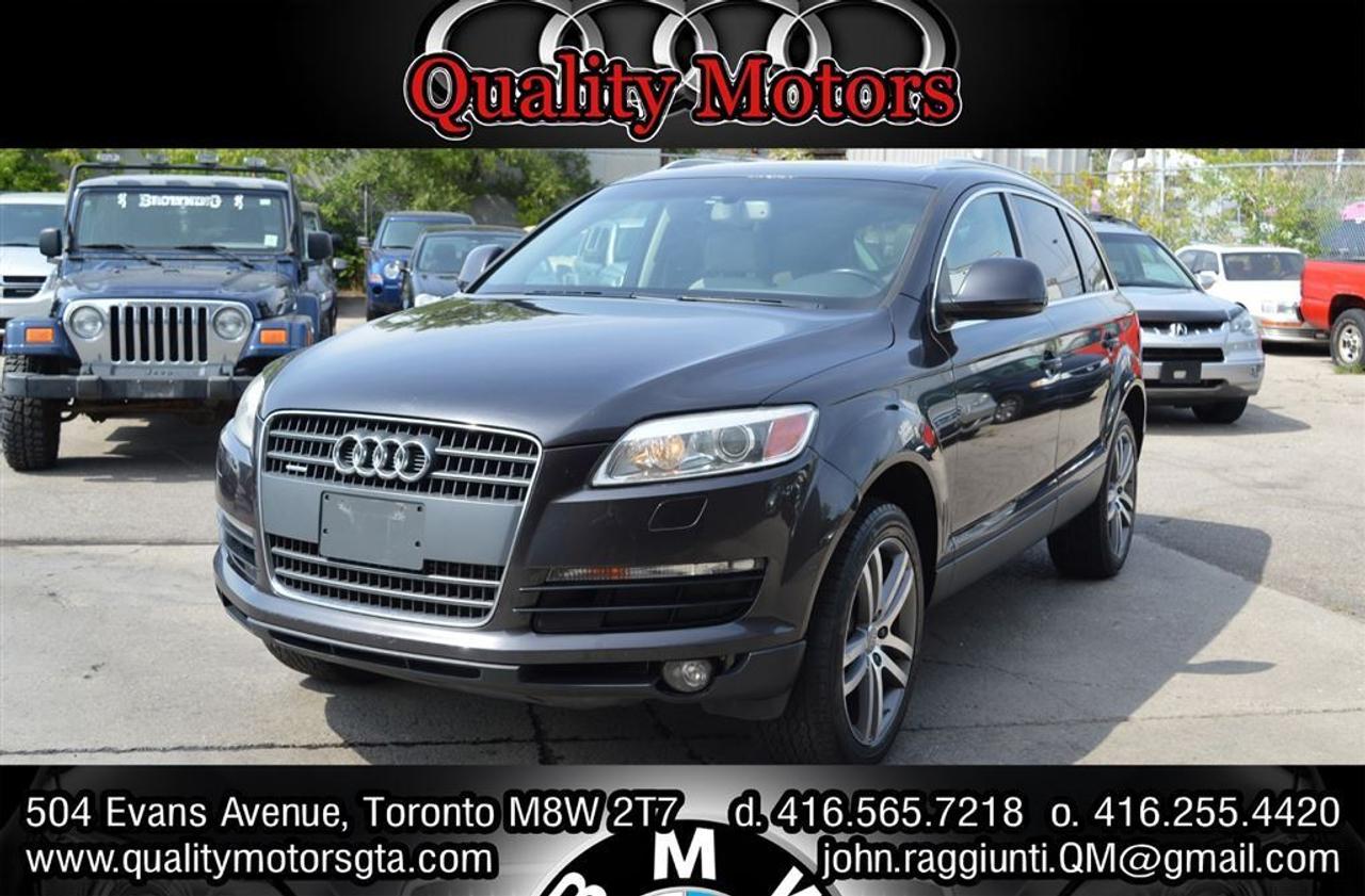 Lowest price advertised ,VEHICLES INCLUDE SAFETY, EMISSION CERTIFICATE,***$PRICE+ HST and Licensing Extra - Car proof Included.     FINANCING AVAILABLE NO HIDDEN FEES!!! WE DO ALL TYPES FINANCING GOOD OR BAD CREDIT....    Rates start as low as 4.9% Financing OAC, Call For Details...    We are THE stop for the best quality used vehicles   CALL TODAY FOR THE BEST DEALS IN TOWN**    PLEASE CALL TO SET APPOINTMENT FOR A TEST DRIVE TODAY!!!!    Monday - Thursday 10:30 am until 6:30 pm.  Friday appointment only!!  Saturday 10:30 - 6:00pm or by APPOINTMENT    BUY***SELL***TRADE*** Member of UCDA & OMVIC ***   QUALITY MOTORS SELL GREAT CARS!  USED BMW, AUDI, MERCEDES, VOLKSWAGEN, HONDA, TOYOTA, LEXUS, ACURA, GM, FORD AND CHRYSLER! COME TAKE A LOOK.    Come see us At 504 Evans Ave. in Toronto  Financing, Warranty, Available upon request.   Over 45 Years in business.  Shop at Quality for the Best Quality!!!!  PLEASE CALL TO SET APPOINTMENT FOR TEST DRIVE TODAY!!!!    qualitymotors
