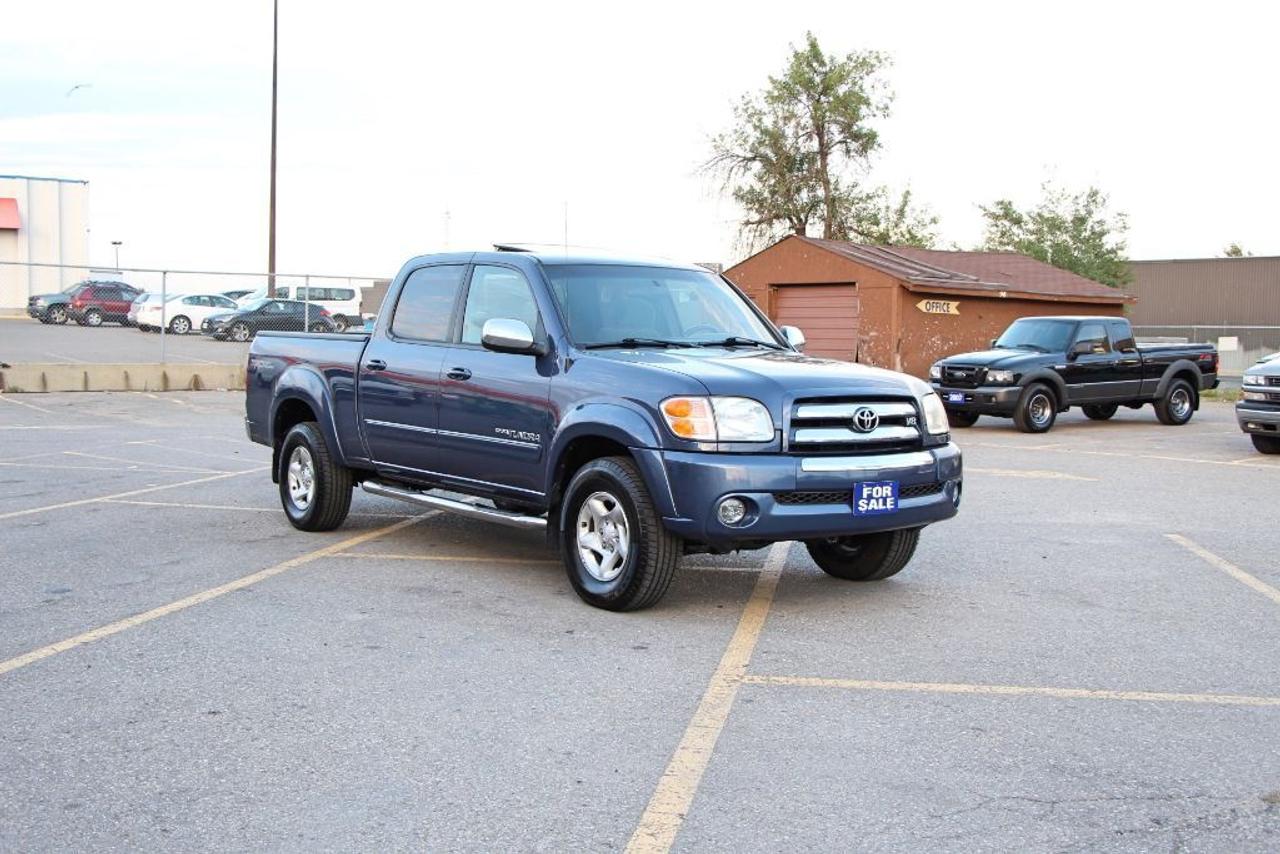 Khyber Motors LTD
FINANCING AVAILABLE WITH ANY CREDIT GOOD, BAD, EVEN BANKRUPTCY! 
Monday-Friday 9:00AM - 8:00PM
Sat & Sunday 10:00AM - 7:00PM

2004 Toyota Tundra 4WD

IF AD IS UP VEHICLE IS AVAILABLE
TO SEE MORE PICTURES AND A VIDEO WALK AROUND OF THIS VEHICLE PLEASE CLICK LINK BELOW:

http://khybermotors.com/2004_toyota_tundra_4wd.html

All-In Price:$10,950
Specifications:
Price.....................$10,950
Year.....................2004
Make.....................Toyota
Model.....................Tundra 4X4
Kilometres.....................209,786 KM
Transmission.....................Auto
Engine Size.....................4.7L
Cylinders.....................8-Cylinder
Fuel Type.....................Gas
Body Style.....................Pick-up
Passengers.....................5-Pass
Doors.....................4-Door
Ext. Colour.....................Blue
Int. Colour.....................Gray

Features:
Power Windows
Power locks
Power Mirrors
Power Steering
Adjustable Steering Wheel
Driver Air Bag
Passenger Air Bag
Air Conditioning
Sunroof
Split Folding Rear Seats
Center Arm Rest
Cup holders
CD player
AM\FM stereo
Anti-theft
Heated Mirrors
Rear Window Defrost
Fog Lights
Alloy wheels
Keyless entry
Tinted Glass
Power Trunk
Cruise control
4 x 4
Anti-Lock Brakes (ABS)
Child-Safety Lock

CarProof Report
To View The CarProof Report Please Click Link Below:

http://reports.carproof.com/main?id=uchSrGTyBrLppp/O7dTqTqAwh5vIcqFF

Description

Khyber Motors ltd
Buy-Sell-Trade
Member of OMVIC and UCDA
Buy with Confidence!
Buy with Full Disclosure!
Family Owned & Operated Business

All-In Price
$10,950
+Just Plus Tax and Licensing
No Hidden Charges or Extra Fees
Taxes and Licensing not included in the price

Certified, E-Tested, and a 2 Year Warranty
INCLUDED IN THE PRICE?

Warranty

2 Year Powertrain Warranty Covers:

1) Engine
2) Transmission
3) Head Gasket
4) Transaxle/Differential

2 Years, Unlimited kilometers, ($1,000 Per Claim)
WARRANTY IS INCLUDED IN THE PRICE?

Financing
FINANCING AVAILABLE WITH ANY CREDIT GOOD, BAD EVEN BANKRUPTCY! 
 Click the link below to fill out our secure online financing application and we will contact you shortly.
https://www.carpages.ca/dealer/brampton/khyber-motors-ltd/credit/

BUY WITH CONFIDENCE
BUY FROM AN ONTARIO REGESTERED DEALER
We are a Proud Member of OMVIC and UCDA

If you have any further questions please call (647)-927-5252 or email us at mohsamyou@hotmail.com

To see more of our vehicles please visit Khybermotors.com?or Click below:

Khyber Motors LTD
90 Kennedy road south Brampton L6W 3E7
Office-(416)-419-6727
Cell- (647)-927-5252

The list of options on the vehicles is automatically VIN decoded and as a result there may be discrepancies between what is listed and the vehicle. Please check with dealer for details.   While every reasonable effort is made to ensure the accuracy of all information on this site, we are not responsible for any errors or omissions. Please verify any information in question with a dealership sales representative.