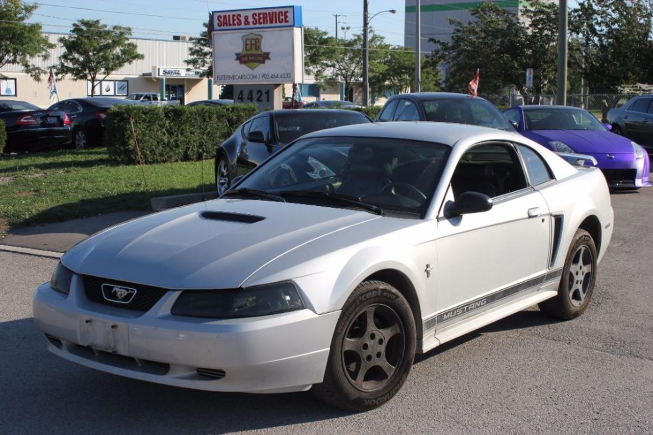 <p>2002 Ford Mustang, 3.8L V6, % Speed Manual Transmission, Car Is 100% Accident Free, It Is Loaded With Leather Seats, Upgraded Headlights, Kenwood Stereo System, Power Windows, Rear Spoiler. &nbsp;Car Is In Great Shape Inside And Out.&nbsp;</p>
<p>&nbsp;</p>
<p>Car Certified And Emission Tested In Sale Price.</p>
<p>&nbsp;</p>
<p>Sale Price $2995 Plus HST And Licencing&nbsp;</p>
<p>&nbsp;</p>
<p>Elite Fine Cars&nbsp;</p>
<p>&nbsp;4421 Harvester Rd&nbsp;</p>
<p>Burlington, On, L7L-4X1</p>
<p>4168574608 9054644333</p>
<p>&nbsp;</p>