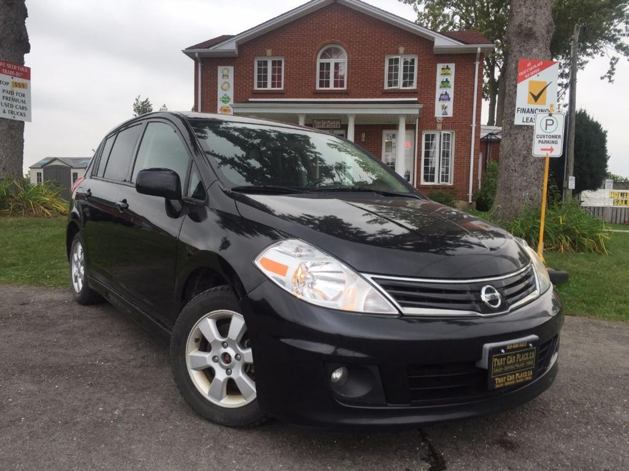 <p>This 2010 Nissan Versa has tons of space (hatchback), comes with low kms and is priced to move. Wont be here long! Comes with iPod/AUX/CD connectivity, Cloth Seats, Heated Mirrors, Steel Wheels and more. Call 1-519-686-7253 or come visit us at 443 Exeter Rd.</p>
<ul>
<li class=li1><span class=s2>Voted&nbsp;<strong><em>#1 Best Used Car Dealership</em></strong>&nbsp;through 2014 - 2016 in London, Ontario</span></li>
<li class=li1><span class=s2>Voted&nbsp;<strong><em>Top Choice Award</em></strong>&nbsp;in 2015 and 2016</span></li>
<li class=li1><span class=s2>Voted&nbsp;<strong><em>London&rsquo;s Readers&rsquo; Choice Award</em></strong>&nbsp;2014 and 2015&nbsp;</span></li>
<li class=li1><span class=s2><strong><em>A+</em></strong><strong><em>Better Business Bureau rating</em></strong></span></li>
<li class=li1><span class=s2>We have been in business for&nbsp;</span><span class=s4><strong>27yrs</strong></span><span class=s2><strong><em>&nbsp;</em></strong></span></li>
<li class=li1><span class=s2>Most liked used car dealer on social media in Canada</span></li>
<li class=li1><span class=s2>We use an exclusive 3rd party tool that accurately monitors vehicle prices to guarantee our customers get the best value.&nbsp;</span></li>
<li class=li1><span class=s2><strong><em>NO NEED FOR HAGGLING!&nbsp;</em></strong></span></li>
<li class=li1><span class=s2><strong><em>NO HIDDEN ADMIN. FEES!</em></strong></span></li>
<li class=li1><span class=s2><strong><em>Just honesty and integrity at no additional charge</em></strong></span></li>
<li class=li1><span class=s2>All vehicles:</span></li>
<ul>
<li class=li1><span class=s2>Go through Safety inspection with 30 days 100% safety related items warranty completed by us</span></li>
<li class=li1><span class=s2>With below 50% brakes will be replaced&nbsp;</span></li>
<li class=li1><span class=s2>Receive a semi-synthetic oil-lube-filter</span></li>
<li class=li1><span class=s2>Undergo Emissions test and an extensive inspection</span></li>
<li class=li1><span class=s2>Include a FREE CarProof Report</span></li>
<li class=li2><span class=s2>Purchased include FREE cleanup and detailing</span></li>
</ul>
<li class=li2><span class=s2>Our&nbsp;<em>Finance Specialists</em>&nbsp;will do their best to:</span></li>
<ul>
<li class=li2><span class=s2>Provide&nbsp;<strong><em>SAME-DAY APPROVALS</em></strong></span></li>
<li class=li2><span class=s2>Ensure achieving the&nbsp;<strong><em>LOWEST INTEREST RATE &</em></strong>&nbsp;<strong><em>BEST TERMS&nbsp;</em></strong>possible</span></li>
<li class=li2><span class=s2>Provide&nbsp;<strong><em>FULLY OPEN-END LOANS *pay them off any time with no penalty*</em></strong></span></li>
</ul>
<li class=li3><span class=s2>Whether its good, bad or no credit, bankruptcy, proposal, divorce or repossessions. $0 down Apply securely with confidence at&nbsp;<a href=http://bit.ly/2cg4WeM><span class=s5>http://bit.ly/2cg4WeM</span></a></span><span class=s6>&nbsp;</span></li>
<li class=li3><span class=s2>We make the buying process SIMPLE and STRESS-FREE, our reviews speak for themselves:</span></li>
<ul>
<li class=li4><span class=s8><strong><em>Google</em></strong><em>:</em></span><span class=s9><a href=http://bit.ly/2cK4fi3><span class=s10>http://bit.ly/2cK4fi3</span></a></span></li>
<li class=li5><span class=s8><strong><em>DealerRater:</em></strong></span><span class=s12><a href=http://bit.ly/2cIdFI1><span class=s5>http://bit.ly/2cIdFI1</span></a></span></li>
<li class=li5><span class=s8><strong><em>N49.com:</em></strong></span><span class=s12><a href=http://bit.ly/2bYZlOh><span class=s5>http://bit.ly/2bYZlOh</span></a></span></li>
<li class=li5><span class=s8><strong><em>BBB:</em></strong></span><span class=s9>&nbsp;<a href=http://go.bbb.org/2cK5Cxd><span class=s5>http://go.bbb.org/2cK5Cxd</span></a></span></li>
</ul>
</ul>
<p>&nbsp;</p>
<p class=p6><span class=s2>**Payments are based off qualifying monthly term $0 down & 4.9% interest. Qualifying term and rate of borrowing varies by lender. Example: The cost of borrowing on a vehicle with a purchase price of $10000 at 4.9% over 60 month term is $1499.78. Rates are subject to change without notice.&nbsp;</span></p>