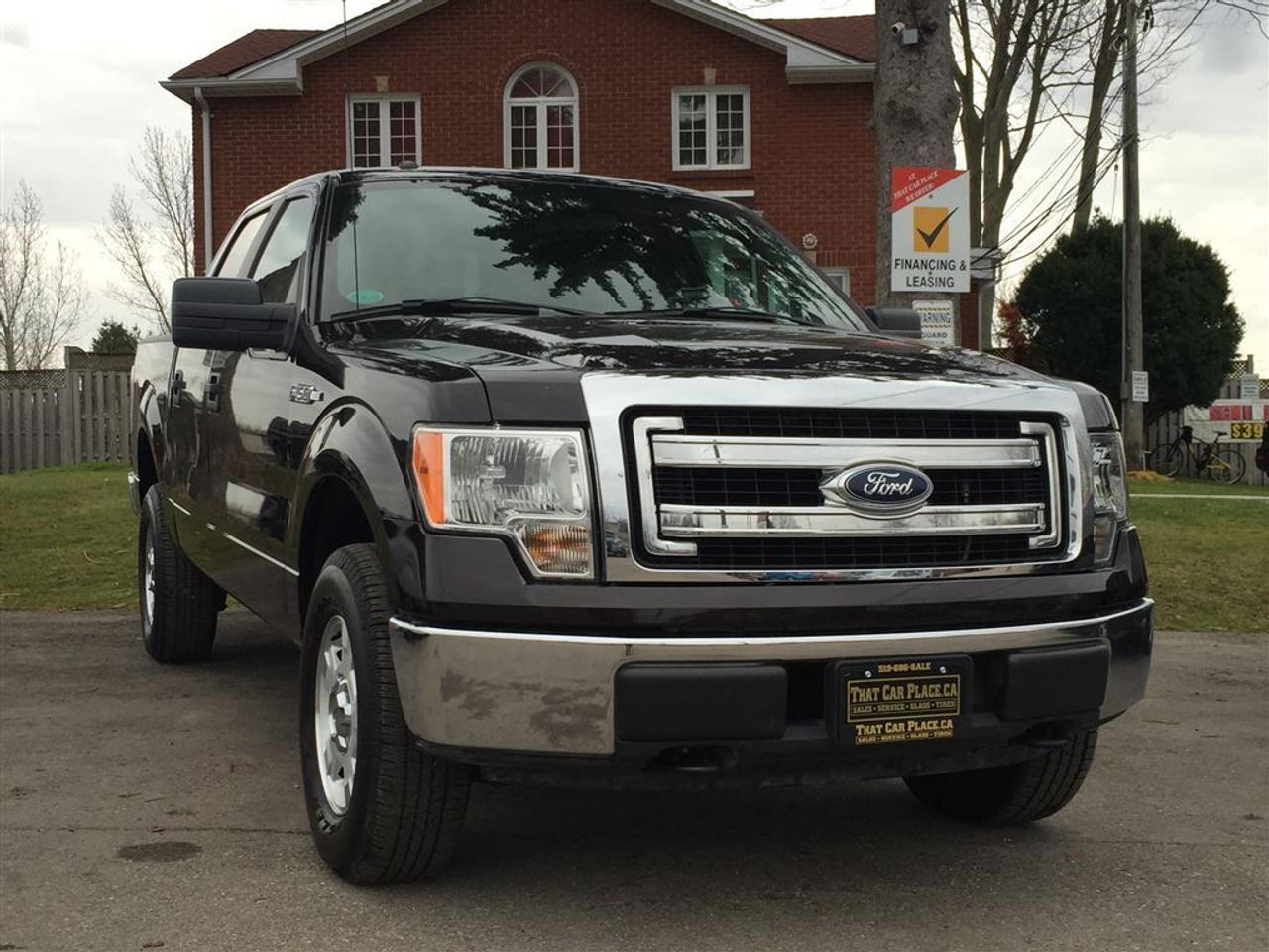 Ford Built Tough! Check out this pearl Chocolate brown exterior colour on this truck. Chocolate pearl in the sunlight and black at night. Almost like the batmobile....almost! Solid 5.0L engine with automatic transmission and 4x4 differential. Equipped with all the power windows locks and mirrors. Satellite radio USBAUX input with Microsoft SYNC. Cruise control keyless entry AC Traction control and ABS. Clean truck inside and out! Sold Safety and emission tested. Call in today and book a test drive!Drive this vehicle for $104 Wkly for 84 months $0 down & 4.9% interest.That Car Place has been in business for over 25 years voted #1 Best Used Car Dealership in London Ontario for 2014 and 2015 Top Choice Award for 2015 as well as Londons Readers Choice Award 2015 winner in 5 different categories including Favourite Domestic and Import Used Car Dealership. That Car Place holds a solid A Better Business Bureau rating and achieved the most likes on social media ever in the used car dealership category. We offer guaranteed customer satisfaction including no price haggle providing delivery anywhere in CANADA! Our reviews speak for themselves. httpthatcarplace.careviews2Our friendly and welcoming environment provides you with the greatest service with no hassle no pressured sales and no obligations. If you are not happy neither are we!With over 150 of quality handpicked vehicles in stock to present the greatest selection and variety. We at That Car Place are committed to achieving a 100% approval with the best interest rates and affordable payments to fit your budget every single time. Our Finance Specialists provides same day approvals and work hard 247 to ensure achieving the lowest interest rate possible best terms and fully open end loans. Minimum qualifications. Whether its Good credit Bad credit No Credit Bankruptcy Proposal Divorce repossessions $0 down or simply low affordable payments we can get it done for you.If That Car Place cannot get you Financing Nobody can... Apply securely with confidence at httpthatcarplace.caapplyVisit us ThatCarPlace.ca at 443 Exeter Road London Ontario or call us 519686SALE (7253) or toll free 18669691999 or by email sales@thatcarplace.ca