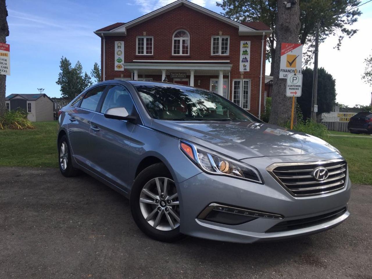 <p>This 2015 Hyundai Sonata 2.4GL is LOADED and comes nicely equipped with BLUETOOTH, USB/AUX/MP3/CD connectivity for your IPHONE/IPOD or ANDROID music playing device, REAR BACKUP CAM, HEATED LEATHER FRONT ROW SEATS and many more awesome features. Call 1-519-686-7253 or Visit 443 Exeter Rd.</p>
<ul>
<li class=li1><span class=s2>Voted&nbsp;<strong><em>#1 Best Used Car Dealership</em></strong>&nbsp;through 2014 - 2016 in London, Ontario</span></li>
<li class=li1><span class=s2>Voted&nbsp;<strong><em>Top Choice Award</em></strong>&nbsp;in 2015 and 2016</span></li>
<li class=li1><span class=s2>Voted&nbsp;<strong><em>London&rsquo;s Readers&rsquo; Choice Award</em></strong>&nbsp;2014 and 2015&nbsp;</span></li>
<li class=li1><span class=s2><strong><em>A+</em></strong><strong><em>Better Business Bureau rating</em></strong></span></li>
<li class=li1><span class=s2>We have been in business for&nbsp;</span><span class=s4><strong>27yrs</strong></span><span class=s2><strong><em>&nbsp;</em></strong></span></li>
<li class=li1><span class=s2>Most liked used car dealer on social media in Canada</span></li>
<li class=li1><span class=s2>We use an exclusive 3rd party tool that accurately monitors vehicle prices to guarantee our customers get the best value.&nbsp;</span></li>
<li class=li1><span class=s2><strong><em>NO NEED FOR HAGGLING!&nbsp;</em></strong></span></li>
<li class=li1><span class=s2><strong><em>NO HIDDEN ADMIN. FEES!</em></strong></span></li>
<li class=li1><span class=s2><strong><em>Just honesty and integrity at no additional charge</em></strong></span></li>
<li class=li1><span class=s2>All vehicles:</span></li>
<ul>
<li class=li1><span class=s2>Go through Safety inspection with 30 days 100% safety related items warranty completed by us</span></li>
<li class=li1><span class=s2>With below 50% brakes will be replaced&nbsp;</span></li>
<li class=li1><span class=s2>Receive a semi-synthetic oil-lube-filter</span></li>
<li class=li1><span class=s2>Undergo Emissions test and an extensive inspection</span></li>
<li class=li1><span class=s2>Include a FREE CarProof Report</span></li>
<li class=li2><span class=s2>Purchased include FREE cleanup and detailing</span></li>
</ul>
<li class=li2><span class=s2>Our&nbsp;<em>Finance Specialists</em>&nbsp;will do their best to:</span></li>
<ul>
<li class=li2><span class=s2>Provide&nbsp;<strong><em>SAME-DAY APPROVALS</em></strong></span></li>
<li class=li2><span class=s2>Ensure achieving the&nbsp;<strong><em>LOWEST INTEREST RATE &</em></strong>&nbsp;<strong><em>BEST TERMS&nbsp;</em></strong>possible</span></li>
<li class=li2><span class=s2>Provide&nbsp;<strong><em>FULLY OPEN-END LOANS *pay them off any time with no penalty*</em></strong></span></li>
</ul>
<li class=li3><span class=s2>Whether its good, bad or no credit, bankruptcy, proposal, divorce or repossessions. $0 down Apply securely with confidence at&nbsp;<a href=http://bit.ly/2cg4WeM><span class=s5>http://bit.ly/2cg4WeM</span></a></span><span class=s6>&nbsp;</span></li>
<li class=li3><span class=s2>We make the buying process SIMPLE and STRESS-FREE, our reviews speak for themselves:</span></li>
<ul>
<li class=li4><span class=s8><strong><em>Google</em></strong><em>:</em></span><span class=s9><a href=http://bit.ly/2cK4fi3><span class=s10>http://bit.ly/2cK4fi3</span></a></span></li>
<li class=li5><span class=s8><strong><em>DealerRater:</em></strong></span><span class=s12><a href=http://bit.ly/2cIdFI1><span class=s5>http://bit.ly/2cIdFI1</span></a></span></li>
<li class=li5><span class=s8><strong><em>N49.com:</em></strong></span><span class=s12><a href=http://bit.ly/2bYZlOh><span class=s5>http://bit.ly/2bYZlOh</span></a></span></li>
<li class=li5><span class=s8><strong><em>BBB:</em></strong></span><span class=s9>&nbsp;<a href=http://go.bbb.org/2cK5Cxd><span class=s5>http://go.bbb.org/2cK5Cxd</span></a></span></li>
</ul>
</ul>
<p>&nbsp;</p>
<p class=p6><span class=s2>**Payments are based off qualifying monthly term $0 down & 4.9% interest. Qualifying term and rate of borrowing varies by lender. Example: The cost of borrowing on a vehicle with a purchase price of $10000 at 4.9% over 60 month term is $1499.78. Rates are subject to change without notice.&nbsp;</span></p>